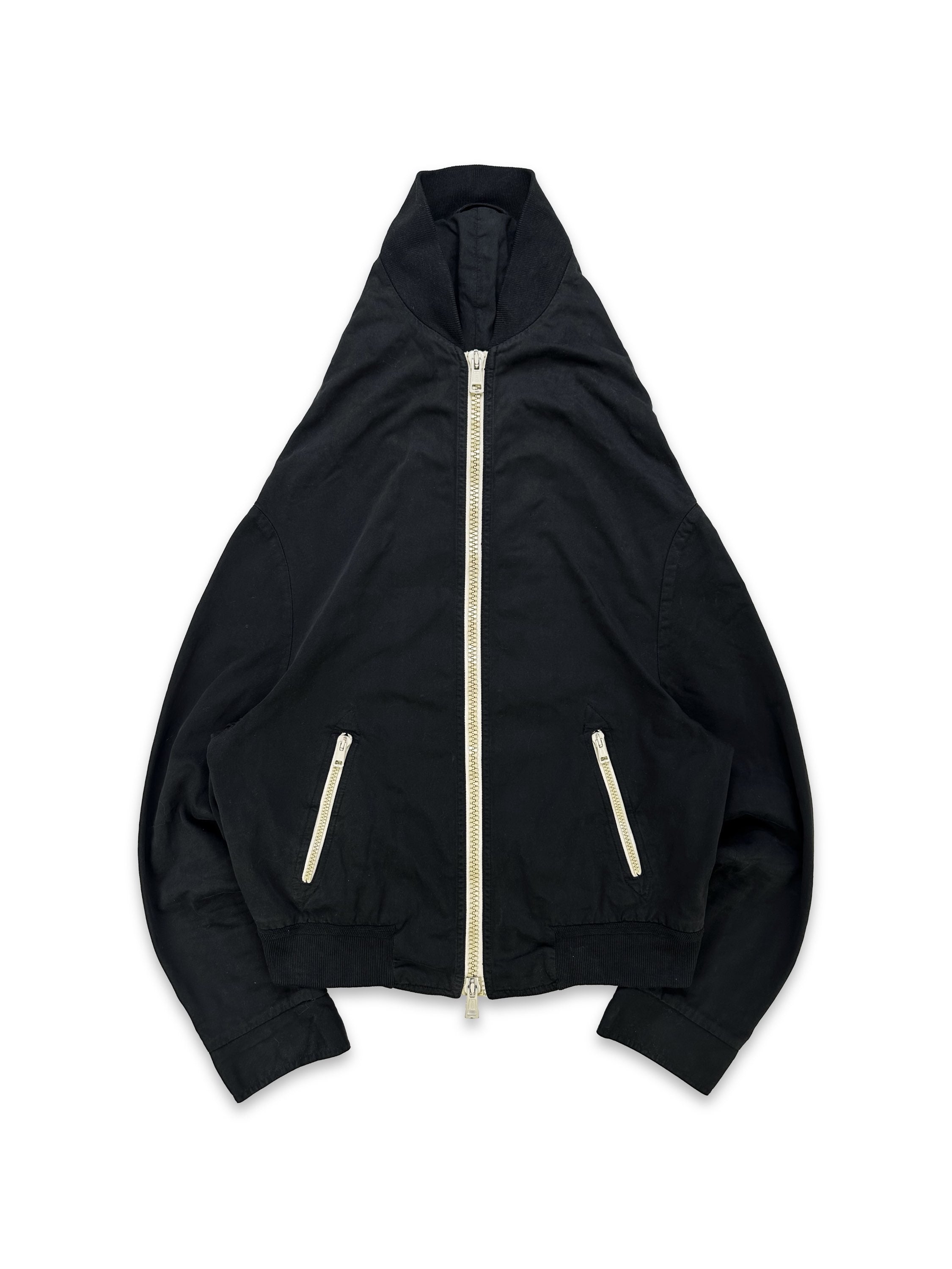 AW05 Maison Margiela ‘Paparazzi’ Hunchback Black Bomber Jacket