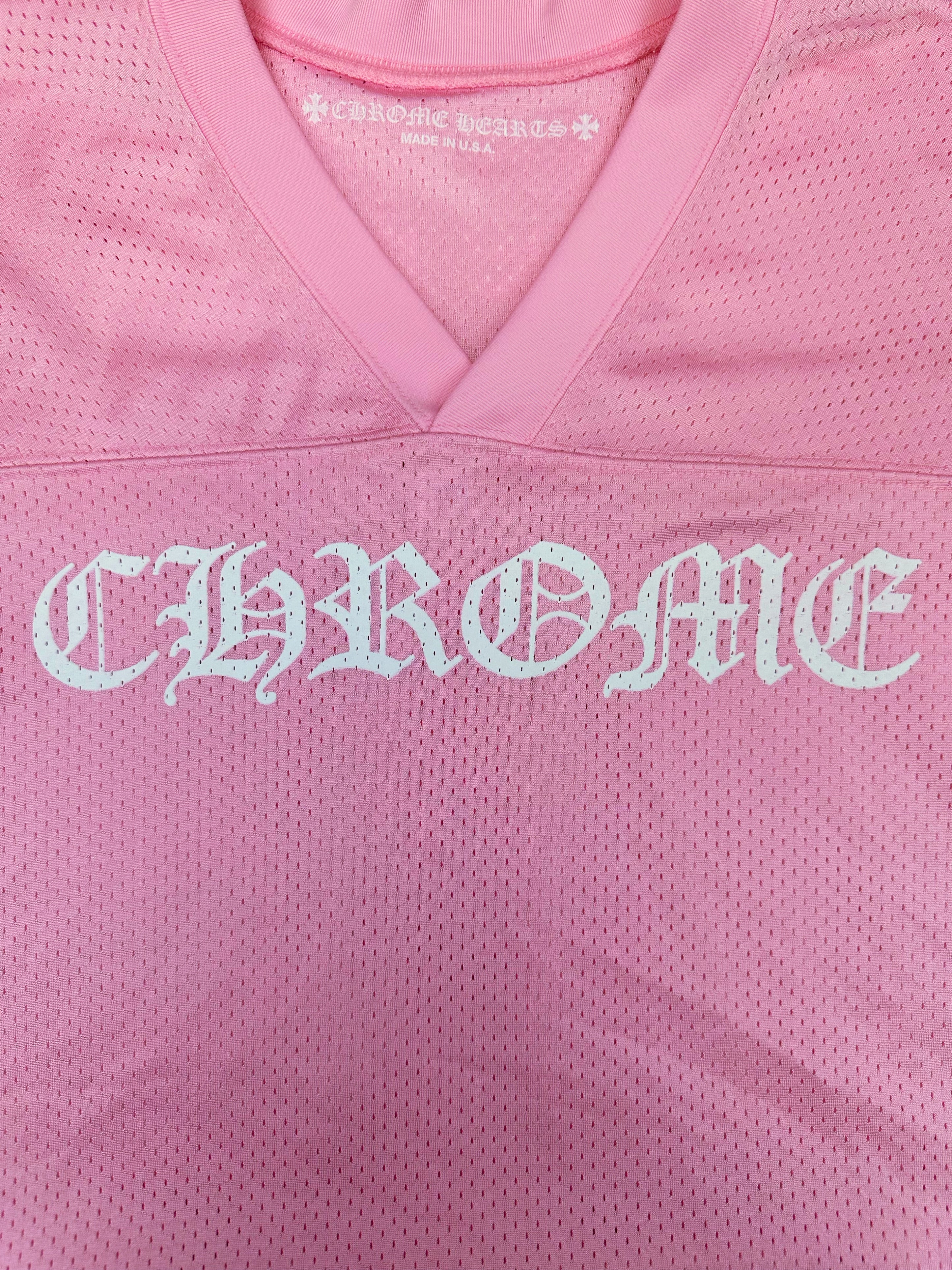 Chrome Hearts ‘Love You’ Baby Pink Fleur Sleeve Jersey