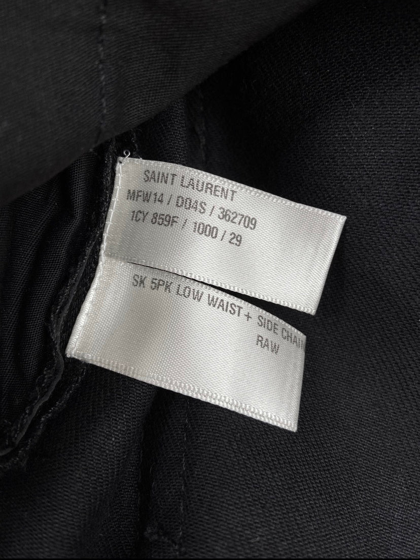 FW14 Saint Laurent Paris Sample Chain Weave Skinny Denim