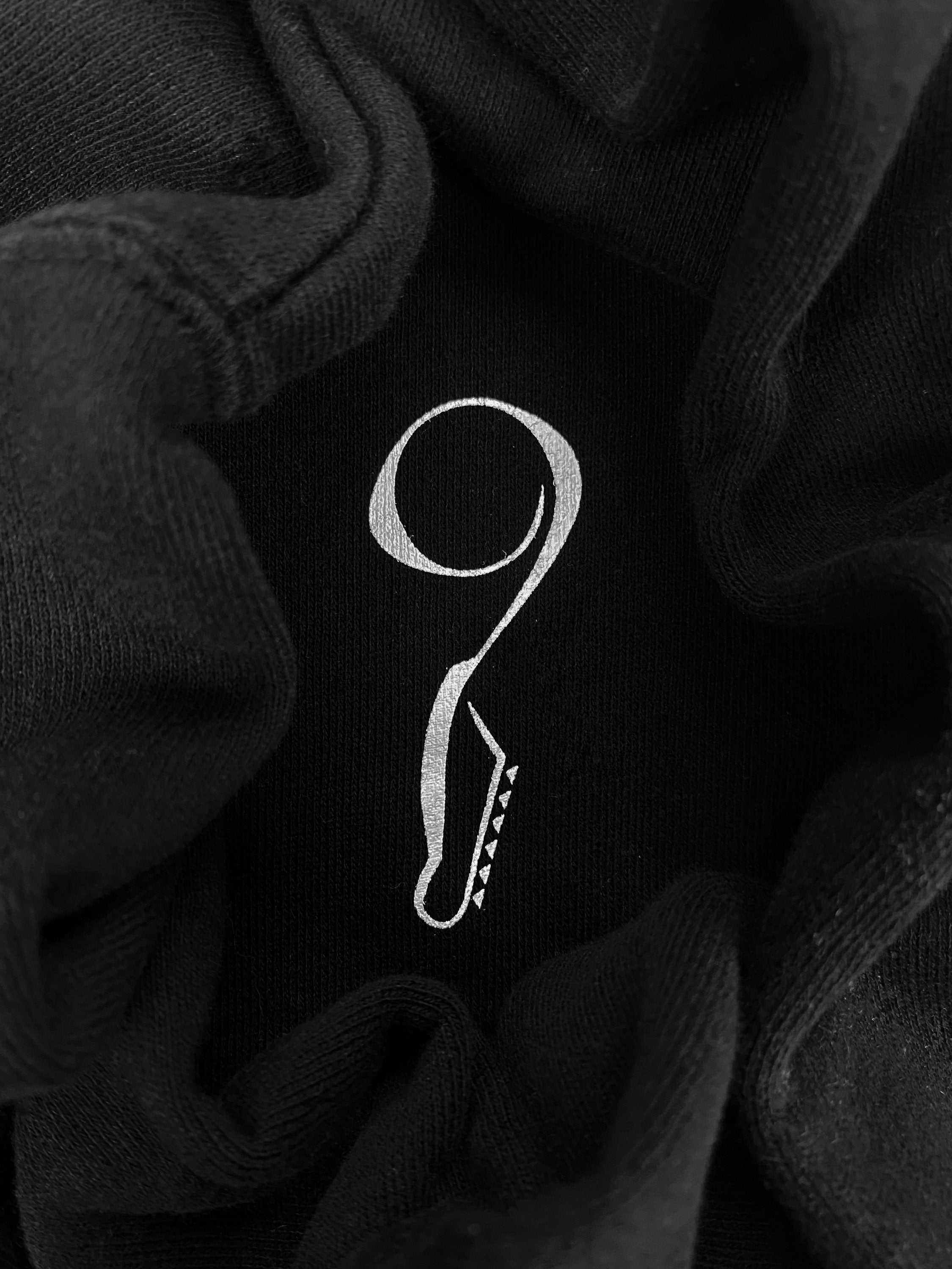 Number (N)ine Guitar Motif NN Lettering Black Crewneck