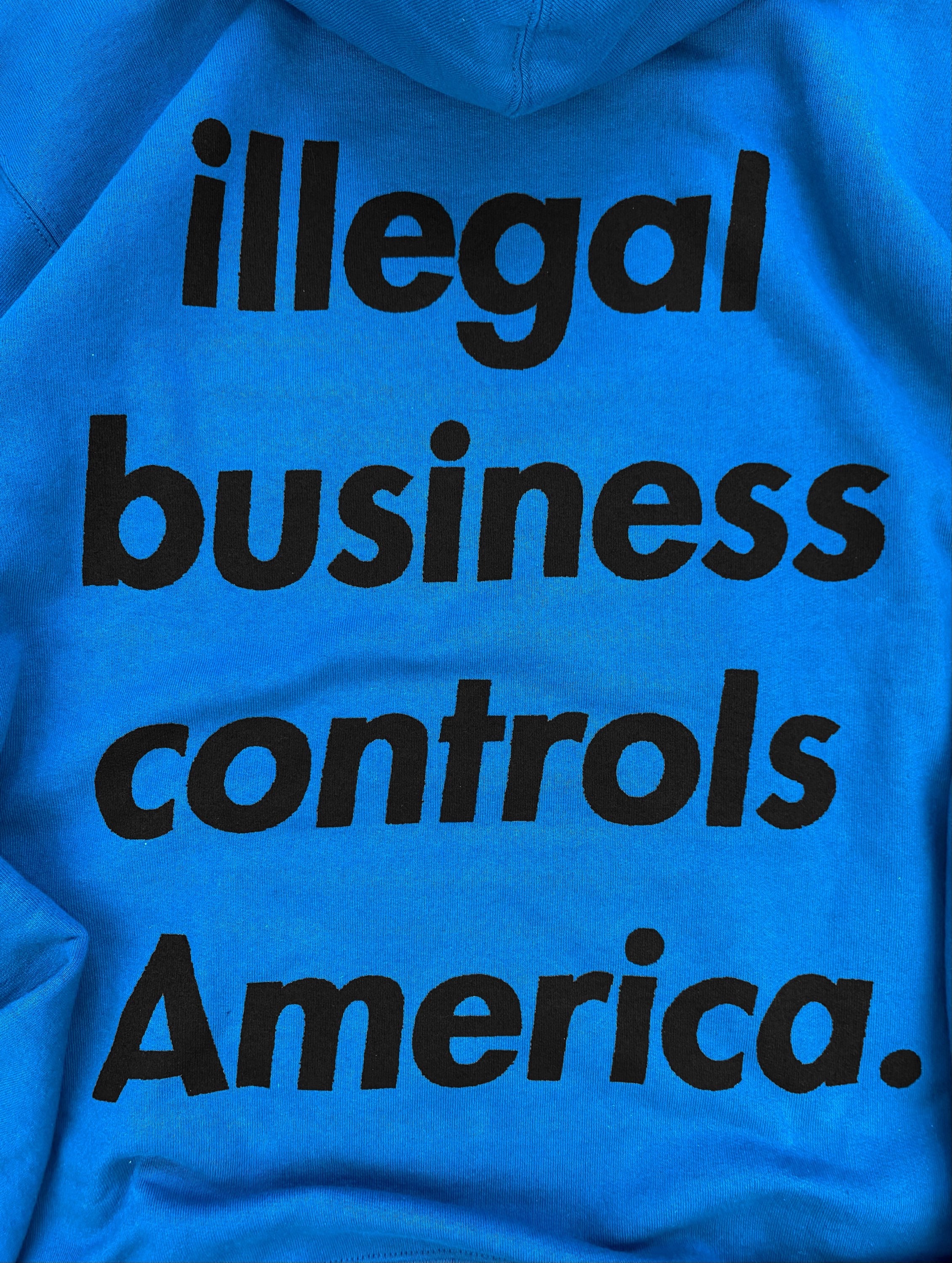 SS18 Supreme ‘Illegal Business Controls America’ Slogan Hoodie