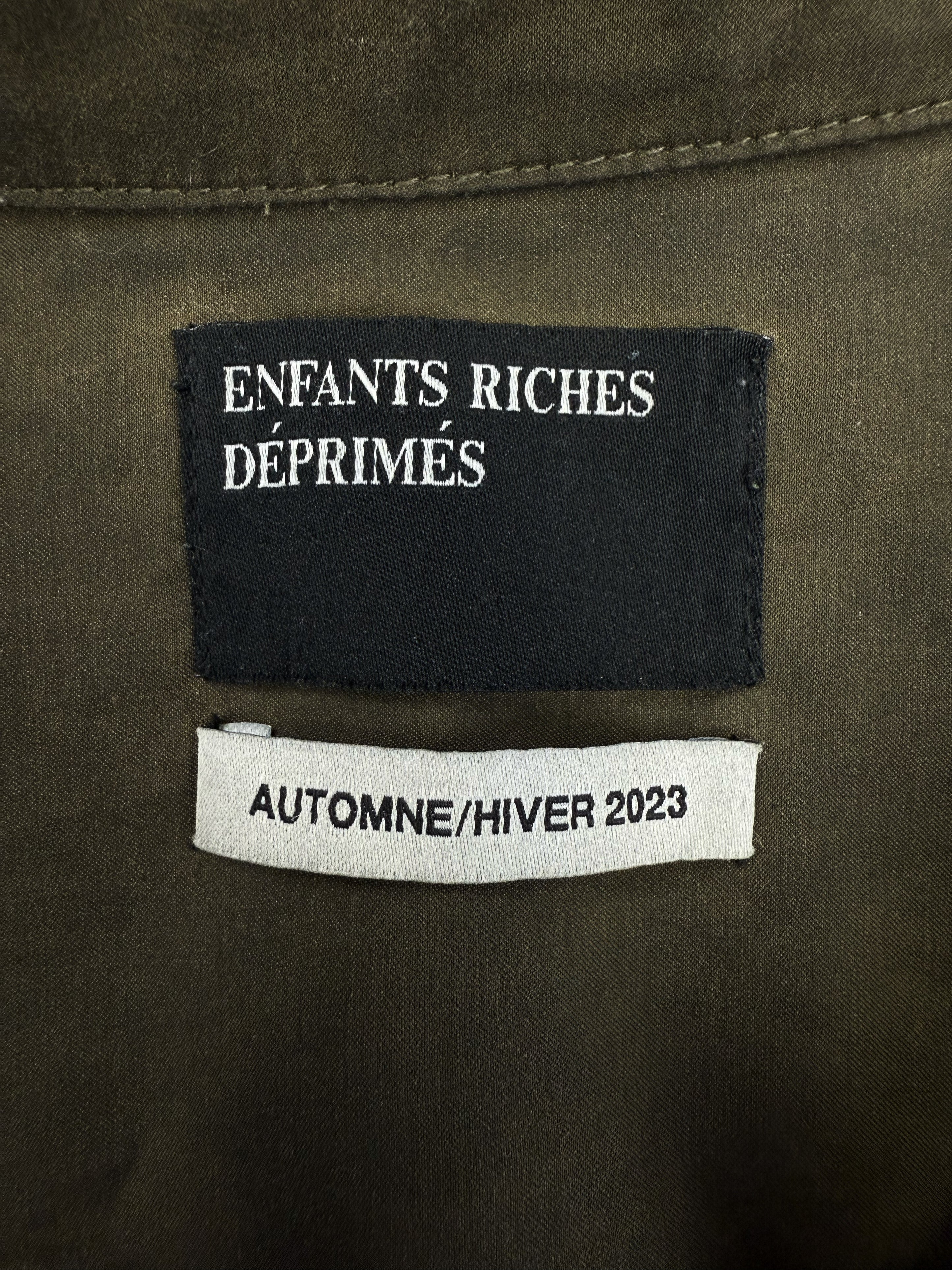 AW23 Enfants Riches Deprimes Appliqué Reconstructed Button Up Shirt