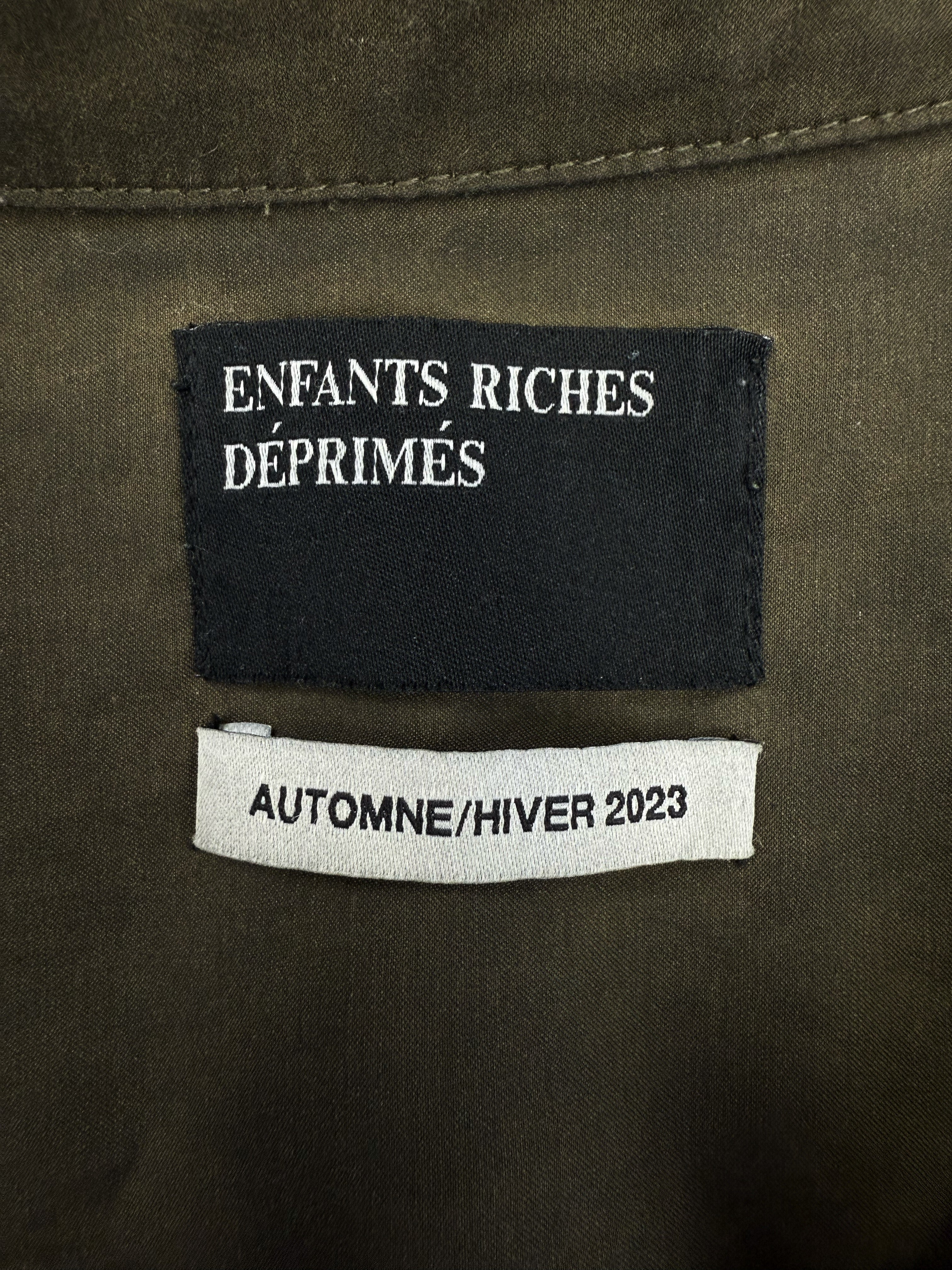 AW23 Enfants Riches Deprimes Appliqué Reconstructed Button Up Shirt