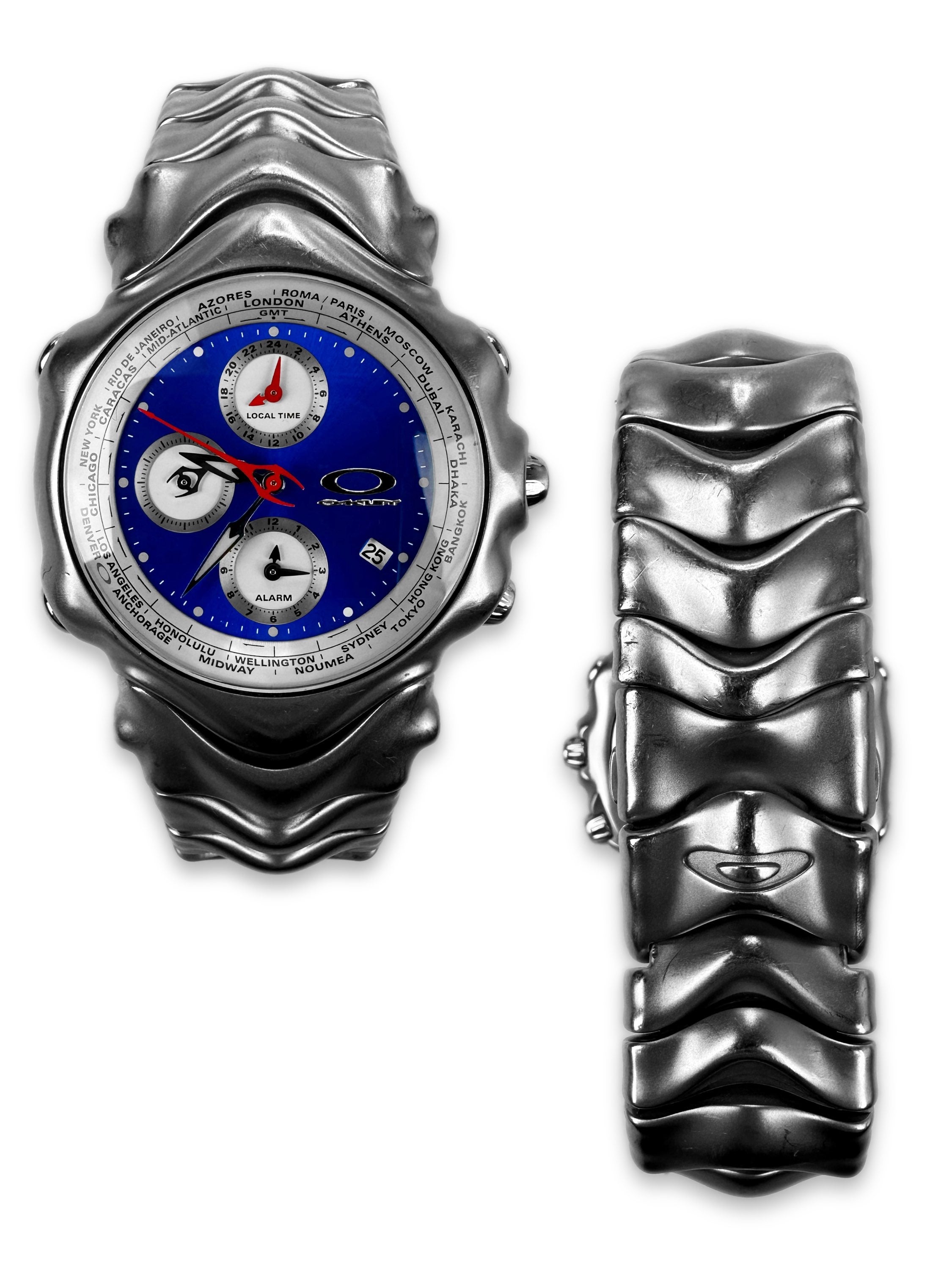 2003 Oakley ‘GMT’ Honed Blue Chronograph Wristwatch
