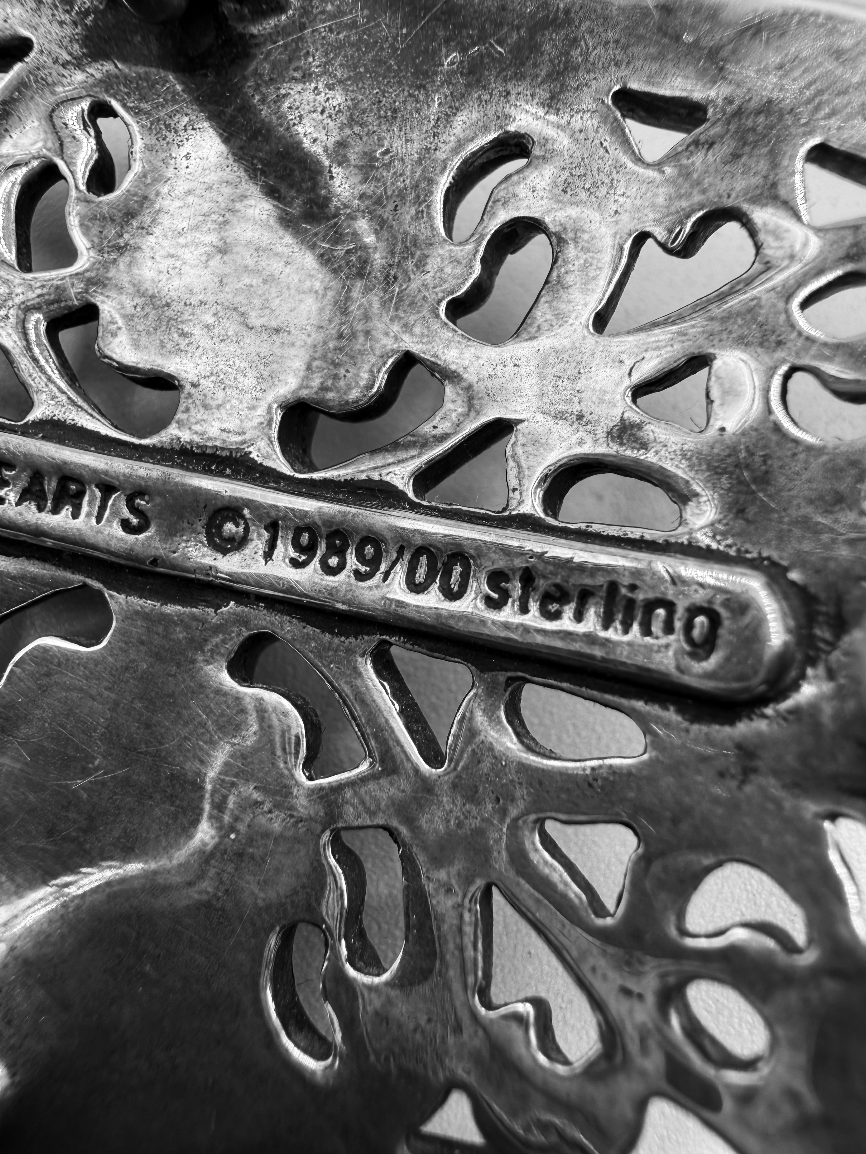 Chrome Hearts 1.5 inch .925 Silver Oval Belt Buckle