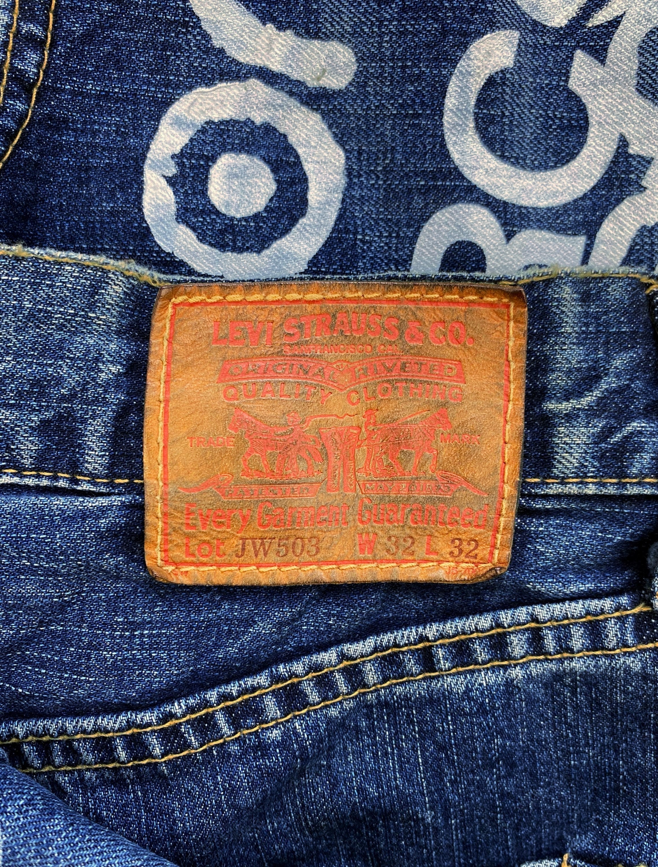 SS03 Junya Watanabe x 10 Corso Como Graffiti Hand Painted Denim