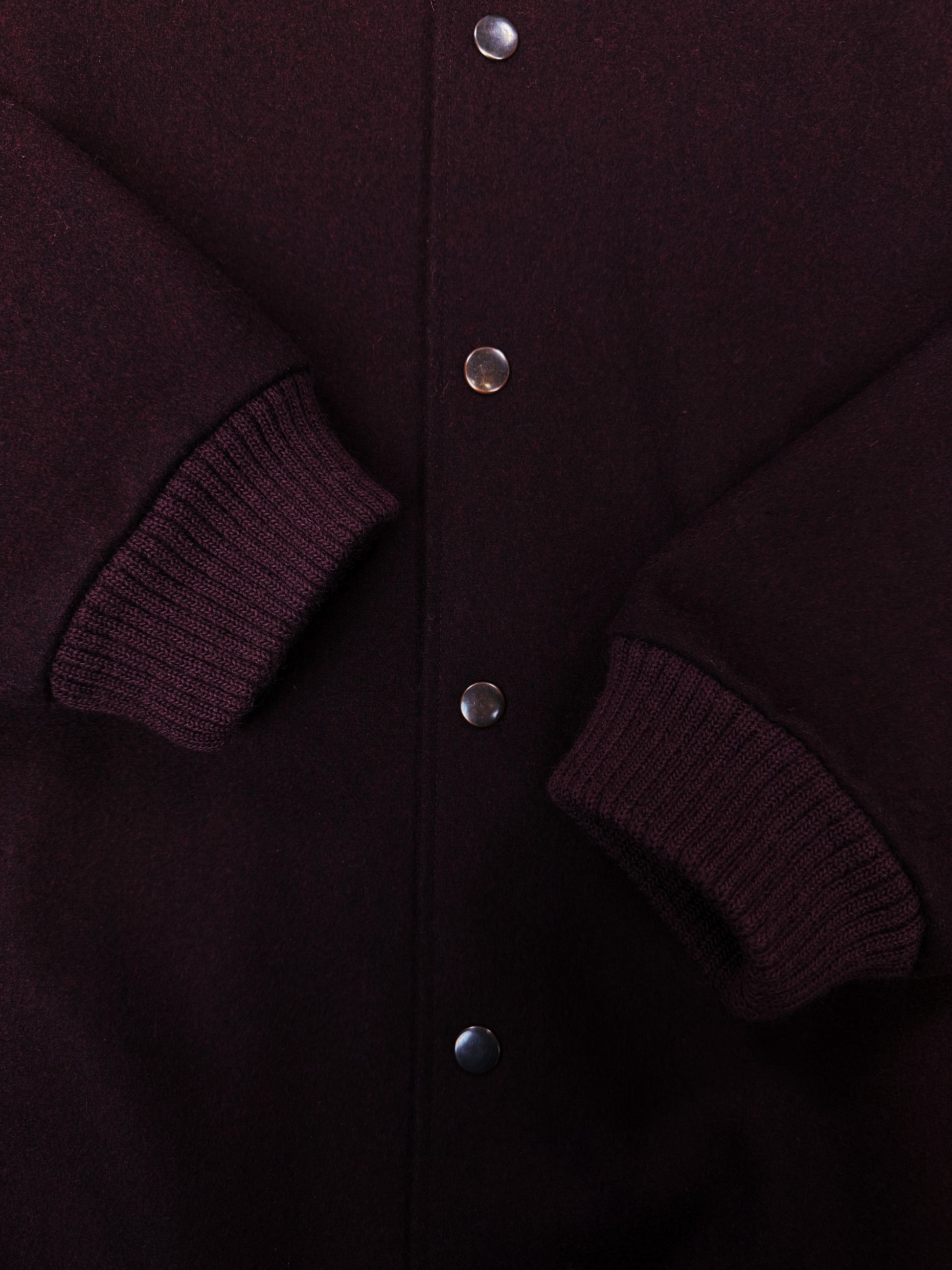 AW01 Raf Simons ‘Riot! Riot! Riot!’ Burgundy Wool Bomber Jacket