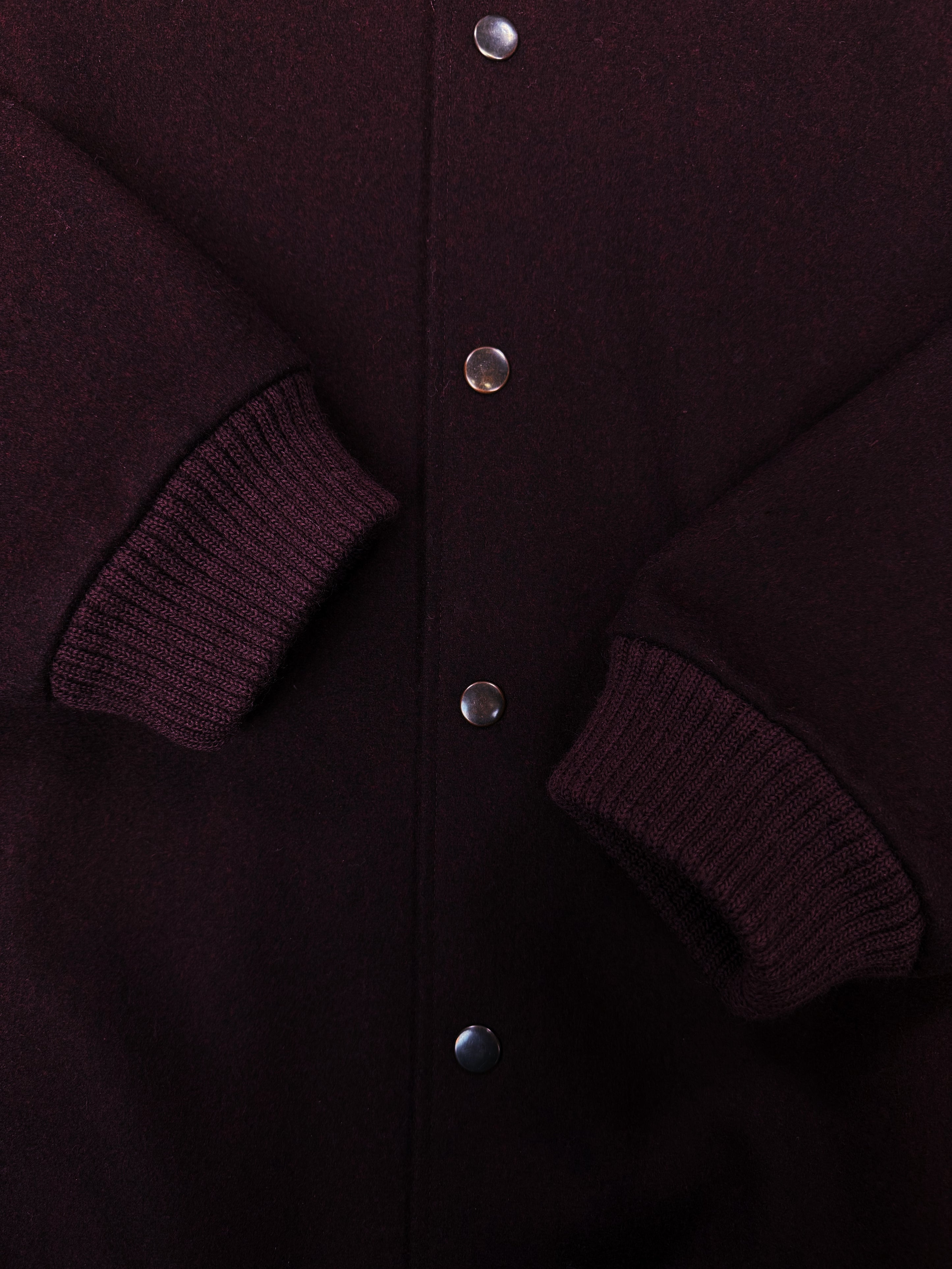 AW01 Raf Simons ‘Riot! Riot! Riot!’ Burgundy Wool Bomber Jacket