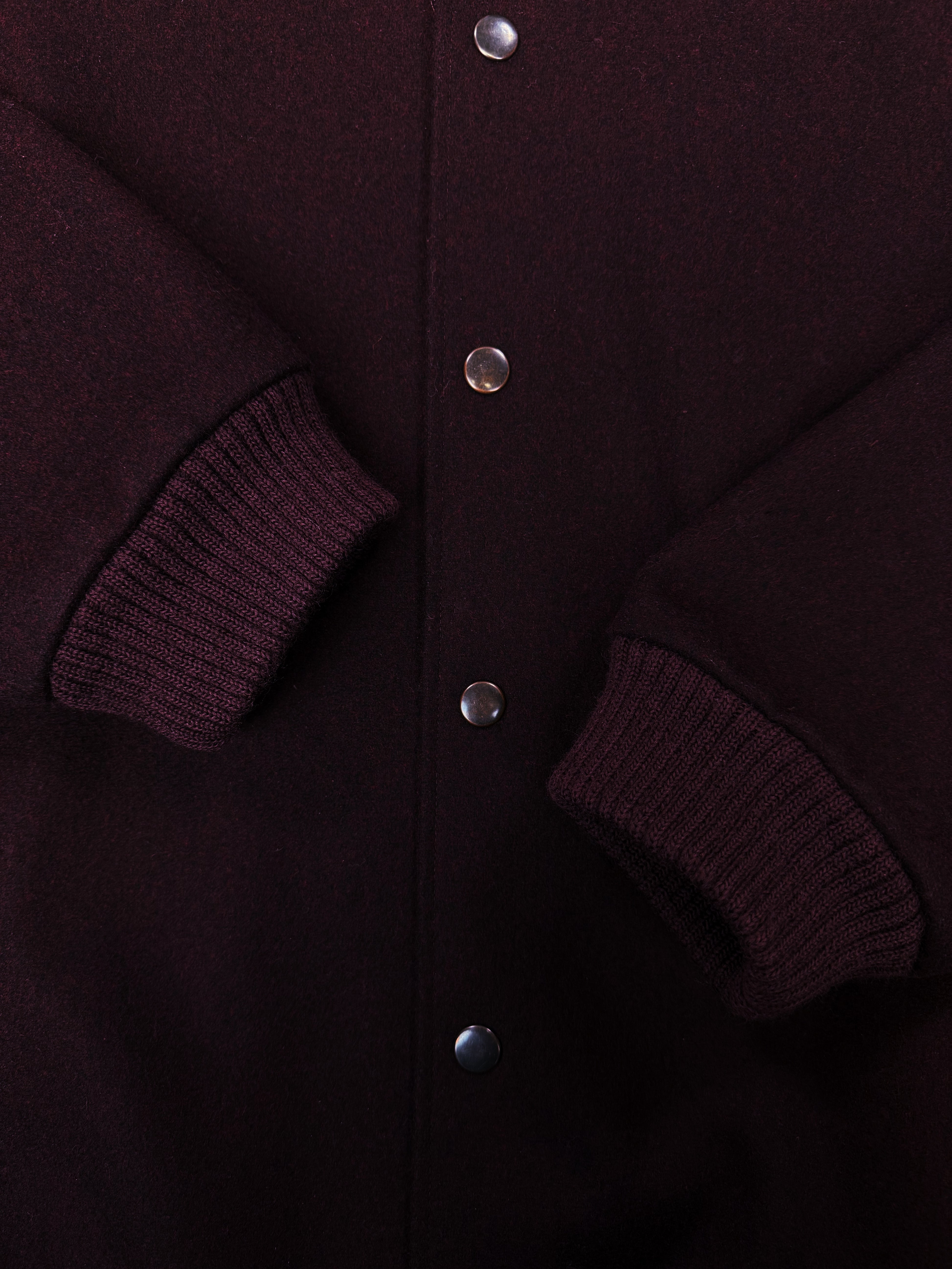 AW01 Raf Simons ‘Riot! Riot! Riot!’ Burgundy Wool Bomber Jacket