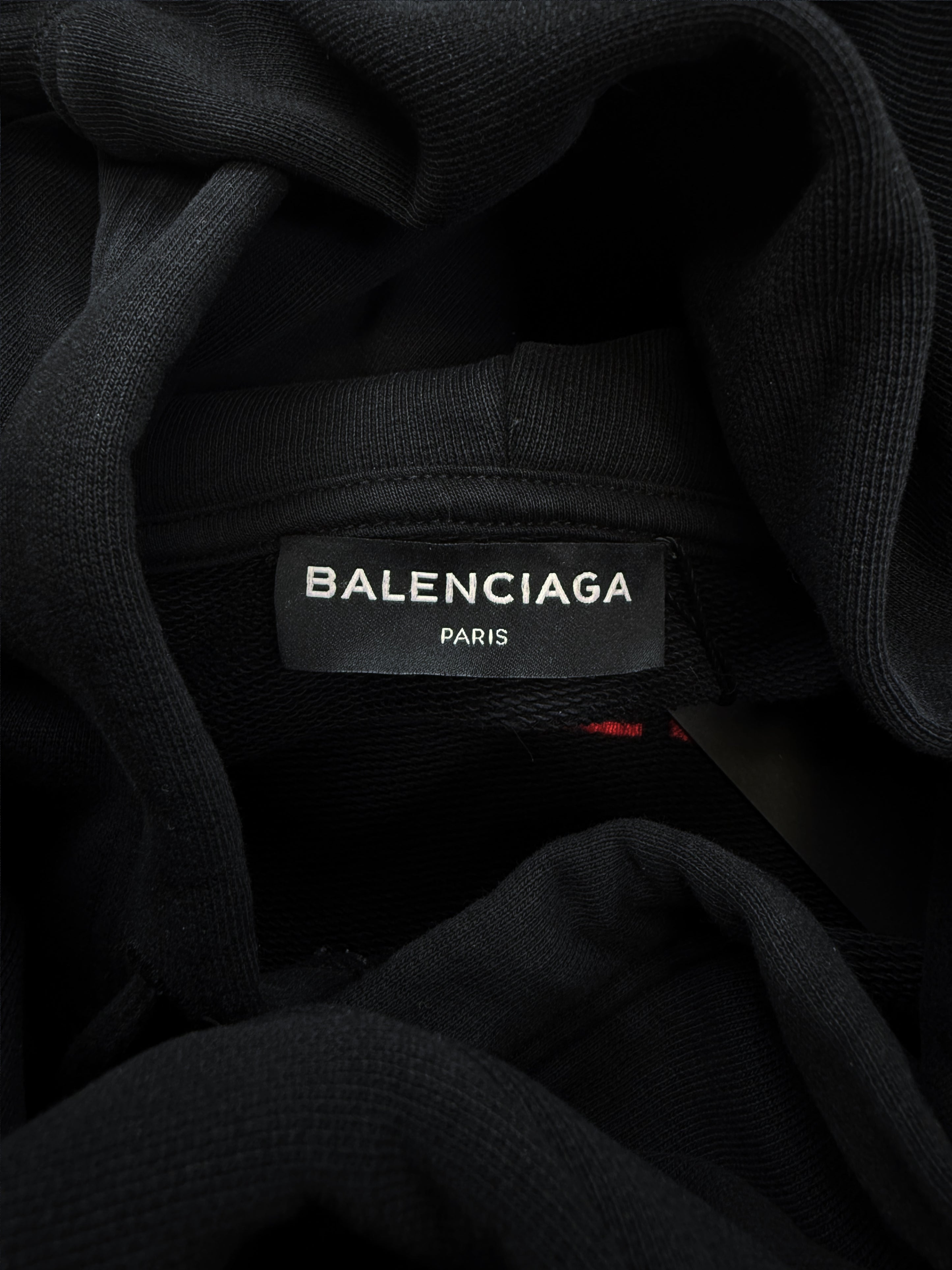 Balenciaga ‘Sinners’ Embroidered Chest Logo Black Hoodie