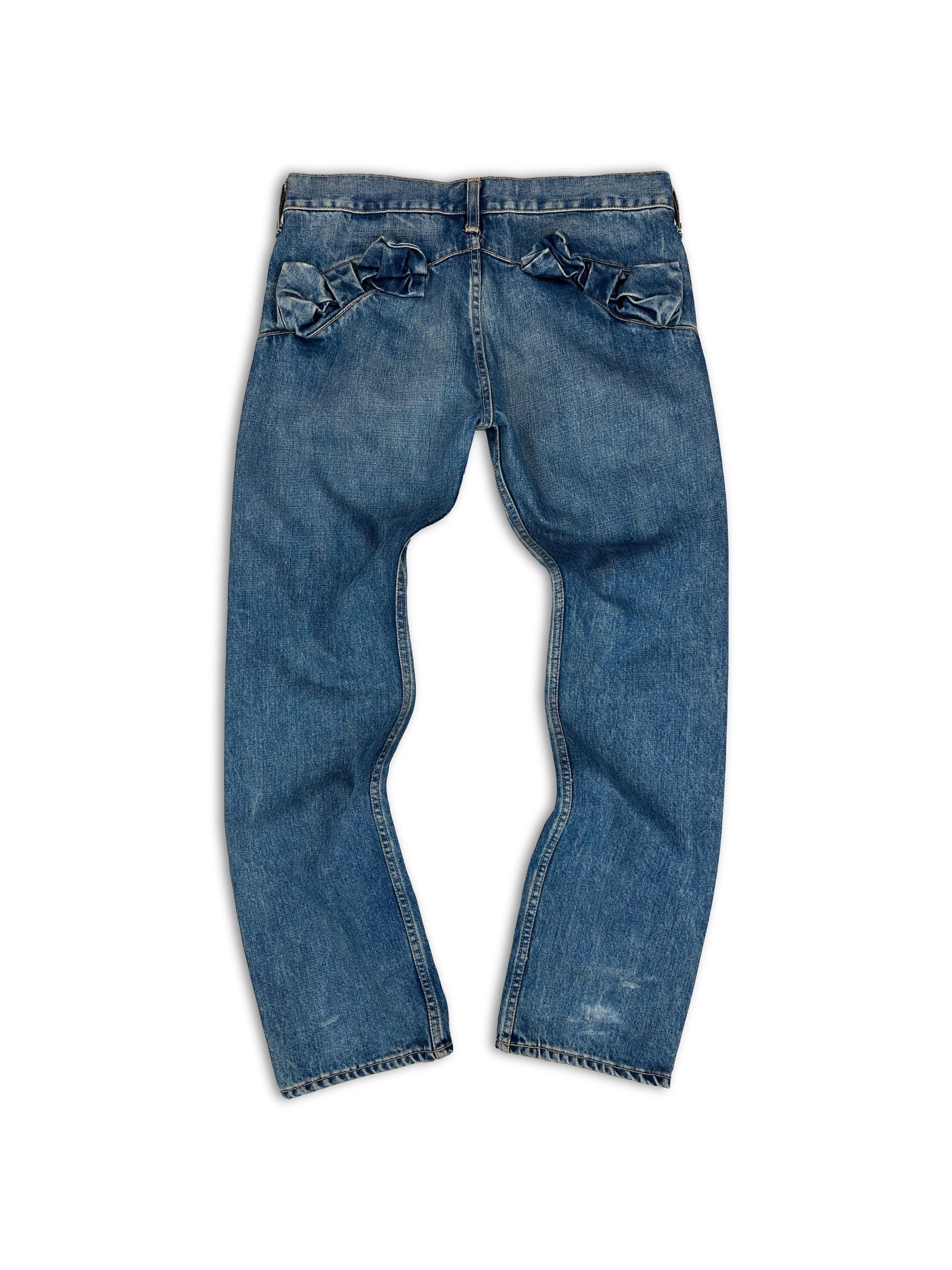 AW03 Junya Watanabe ‘Crash’ Light Wash Distressed Denim