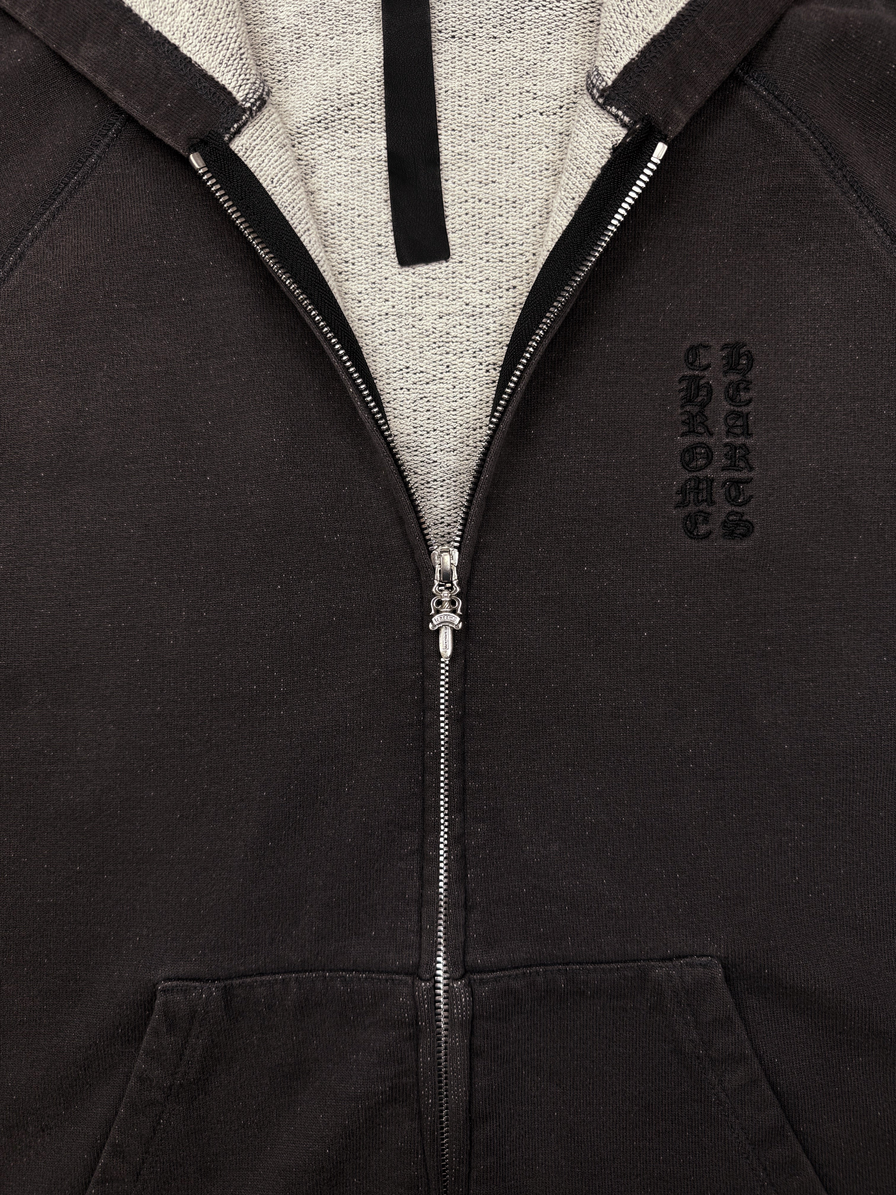 Chrome Hearts ‘Y Not’ Dagger Zip Embroidered Lined Hoodie