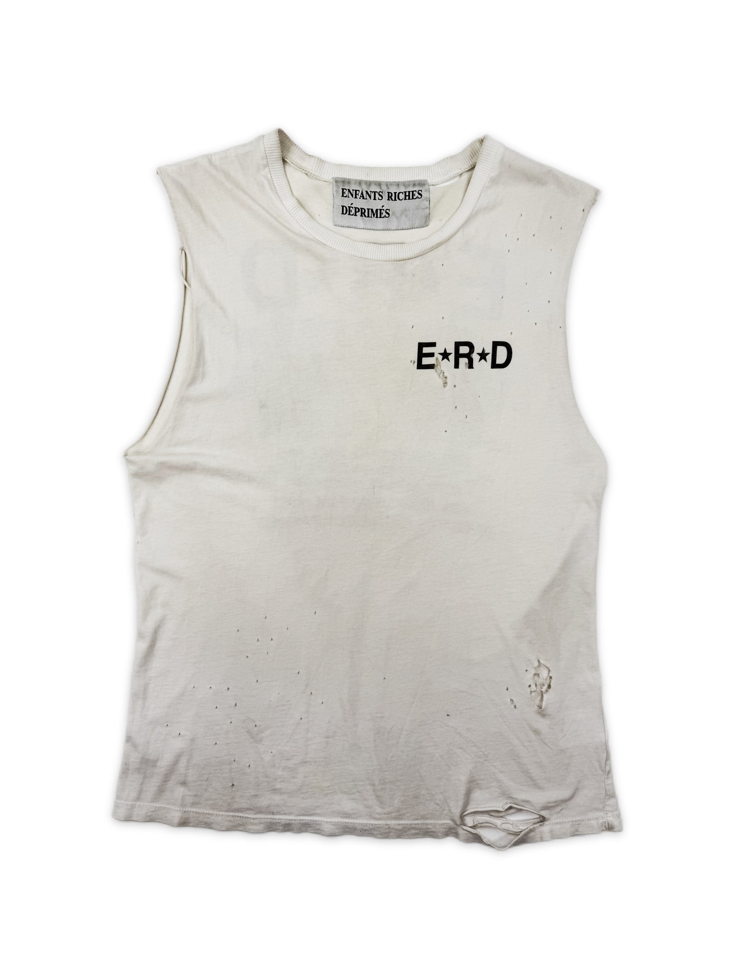 SS16 Enfants Riches Deprimes ‘Jesus Judged You’ Distressed Slogan Tank Top
