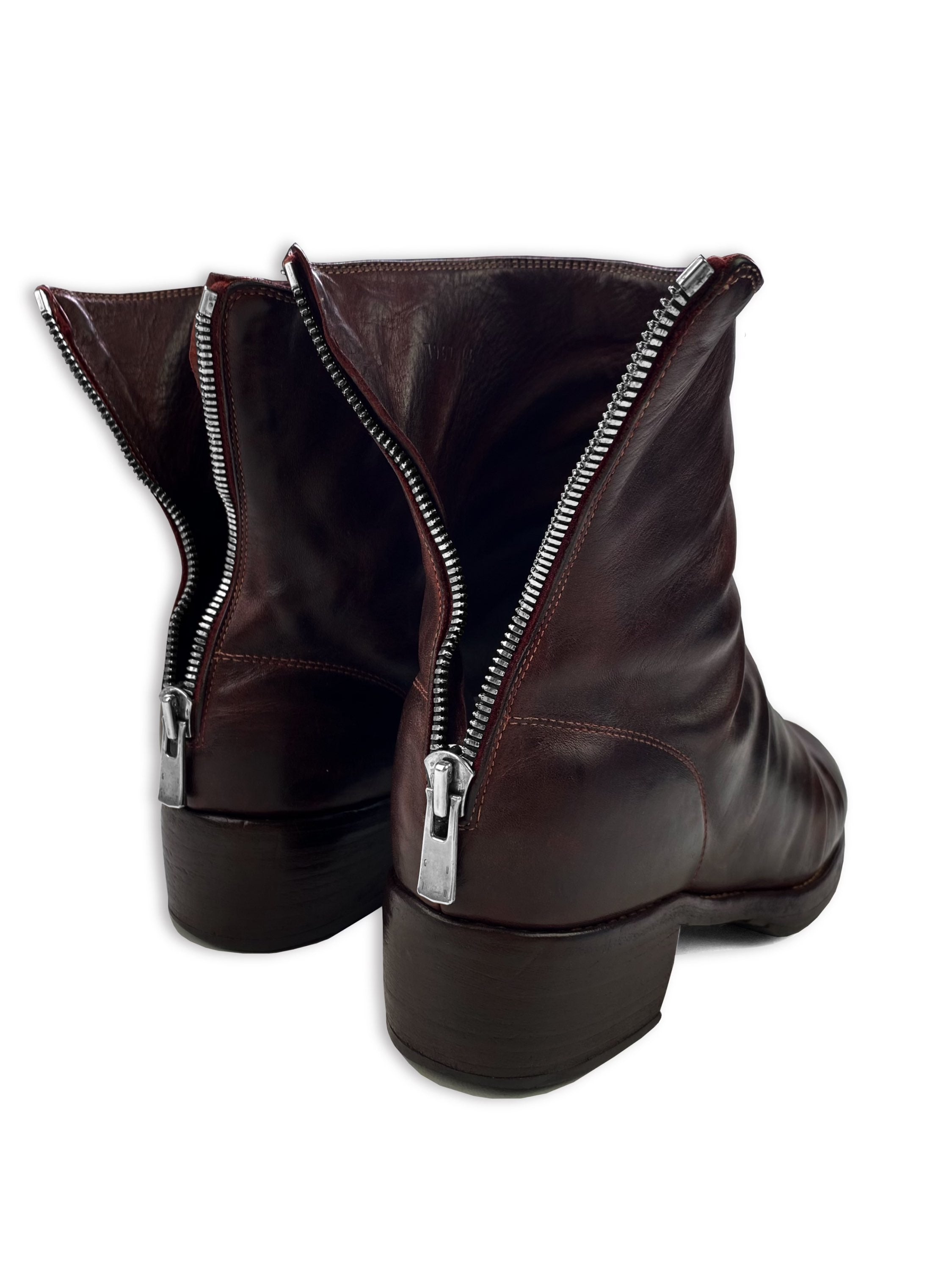 Guidi ‘796Z’ Full Grain Horse Leather Blood Red Back-zip Boots