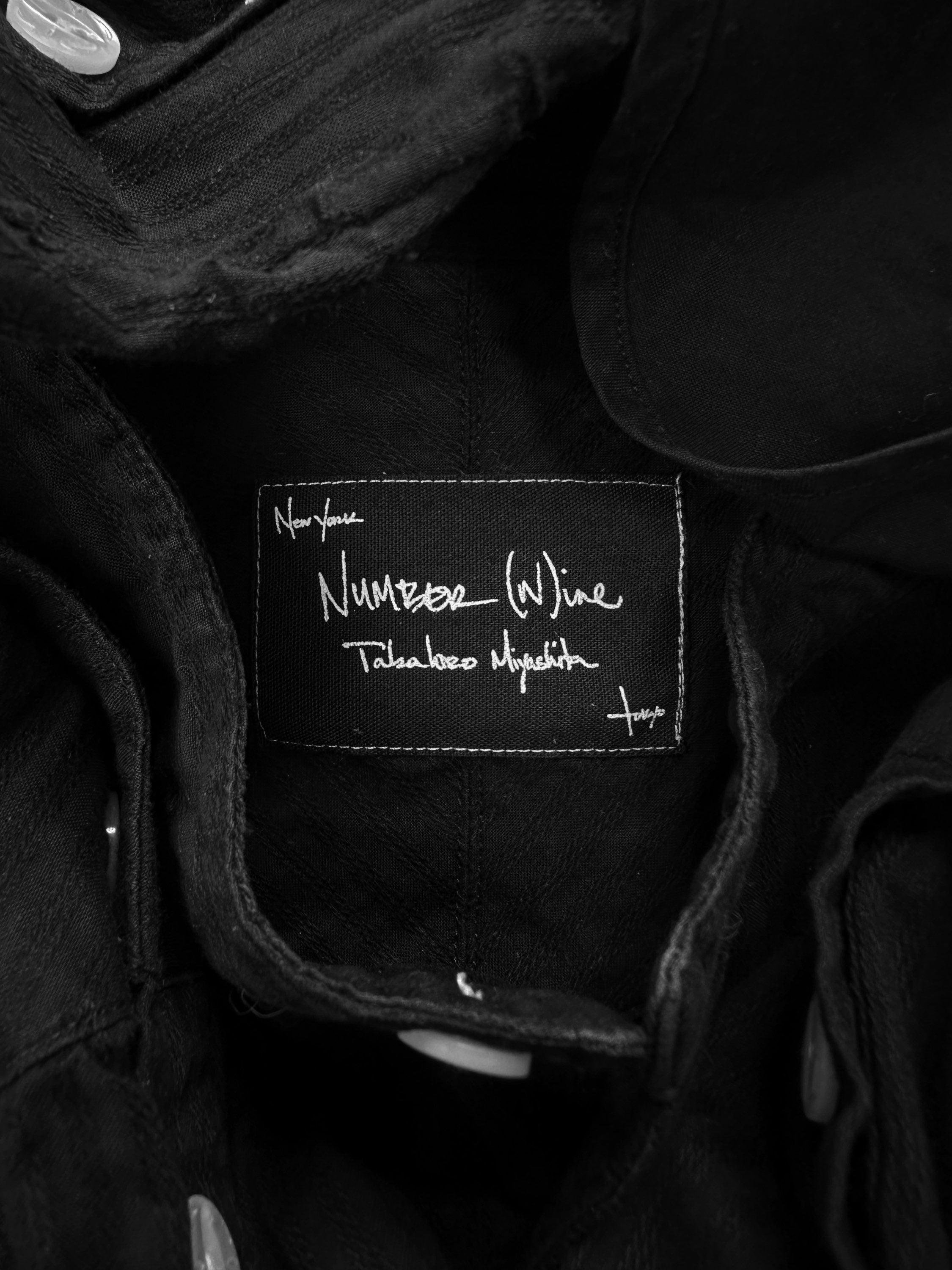 00s Number (N)ine ‘Western’ Black Button Up Long Sleeve Shirt