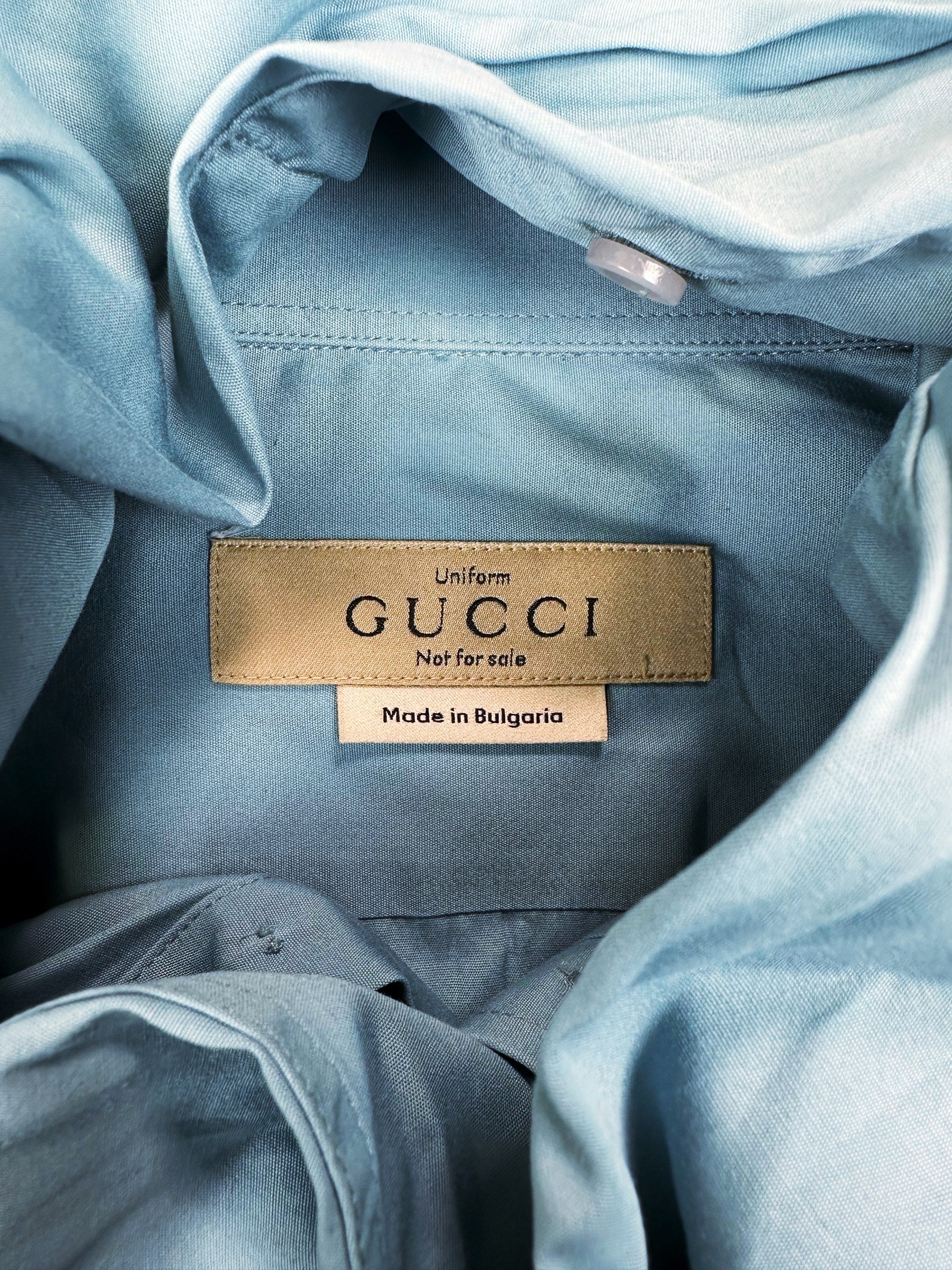 Gucci ‘Staff Exclusive’ Baby Blue Uniform Long Sleeve Shirt