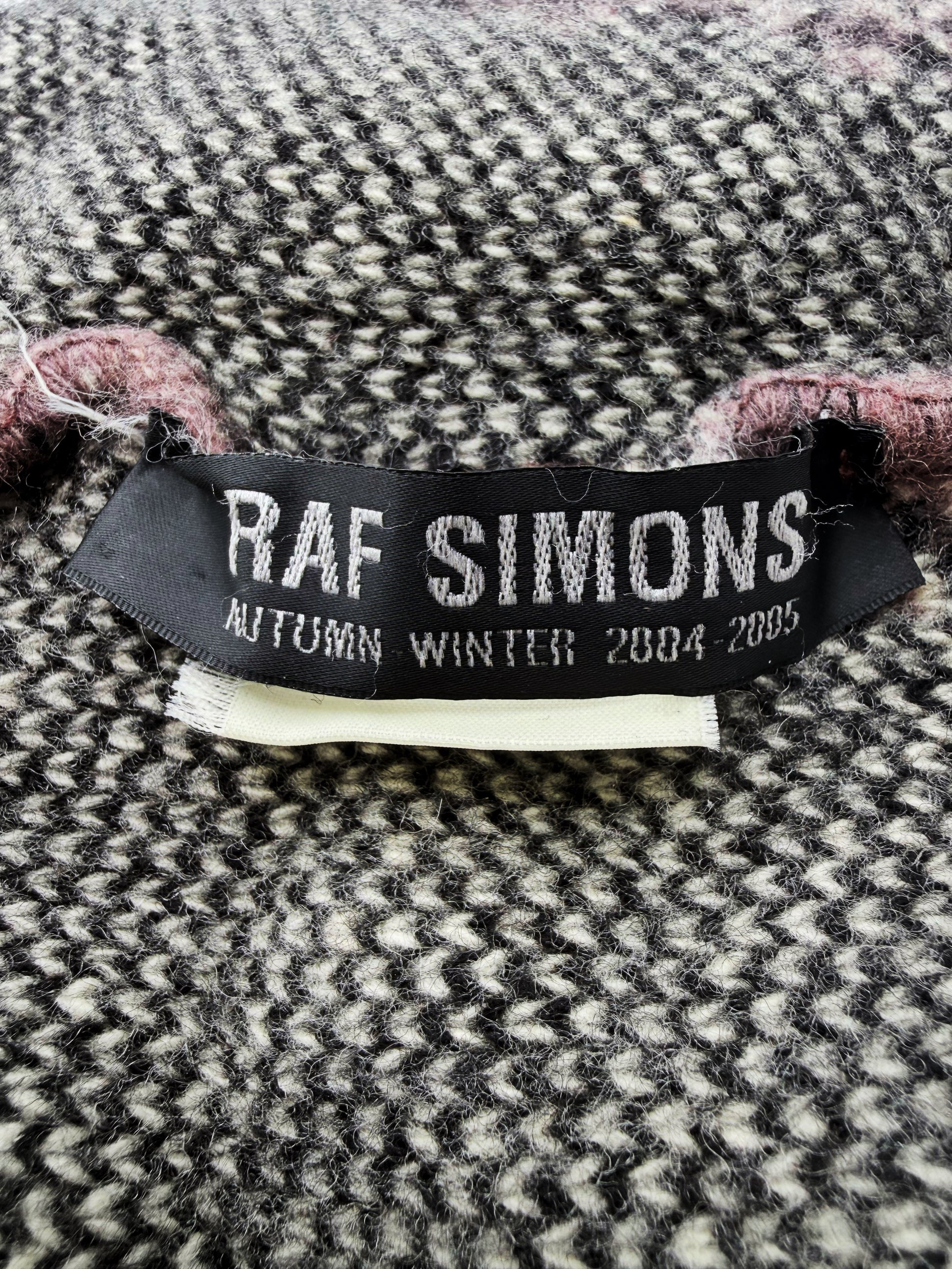 AW04 Raf Simons ‘Waves’ Purple Paisley Knit Beanie