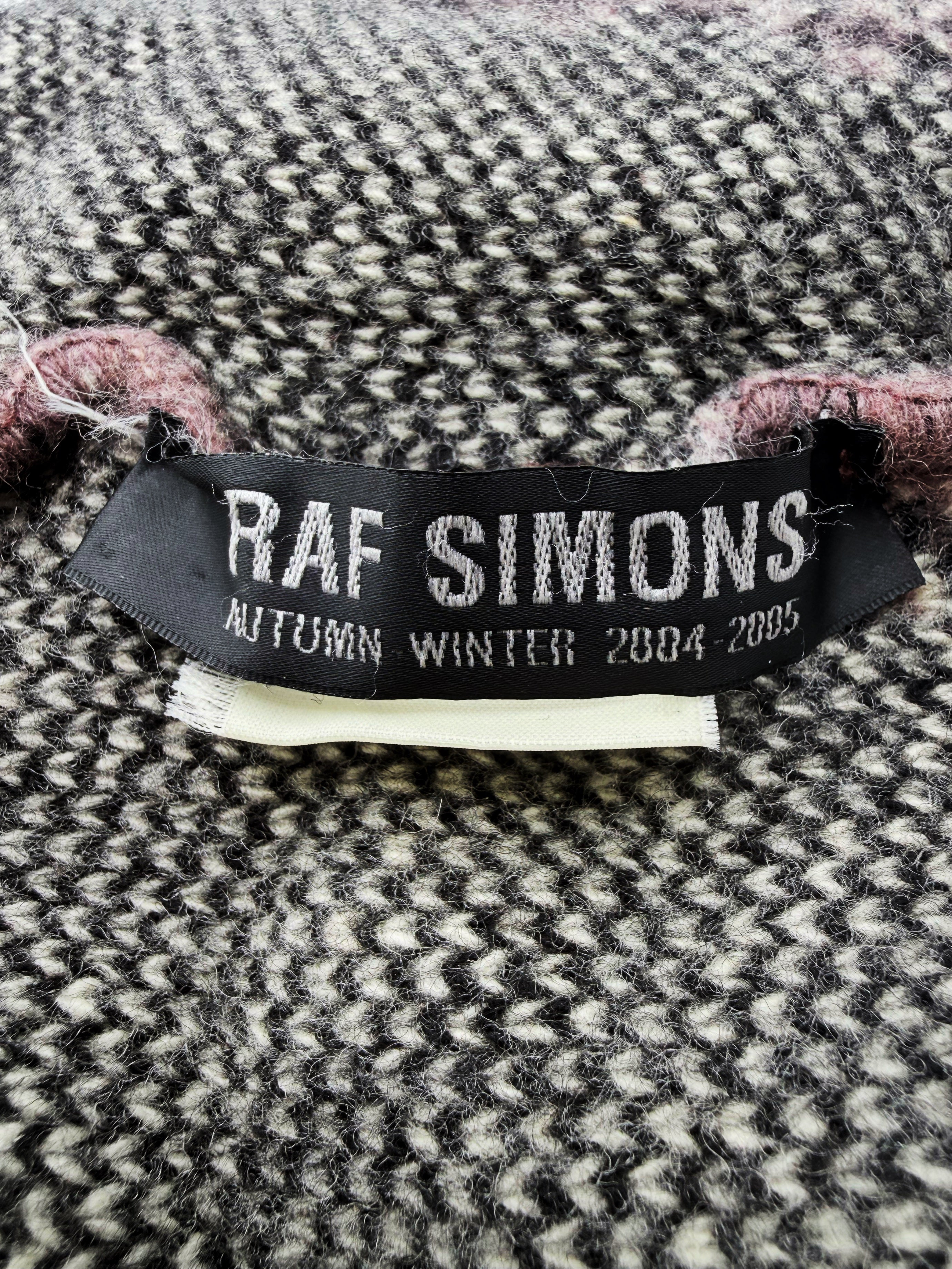 AW04 Raf Simons ‘Waves’ Purple Paisley Knit Beanie