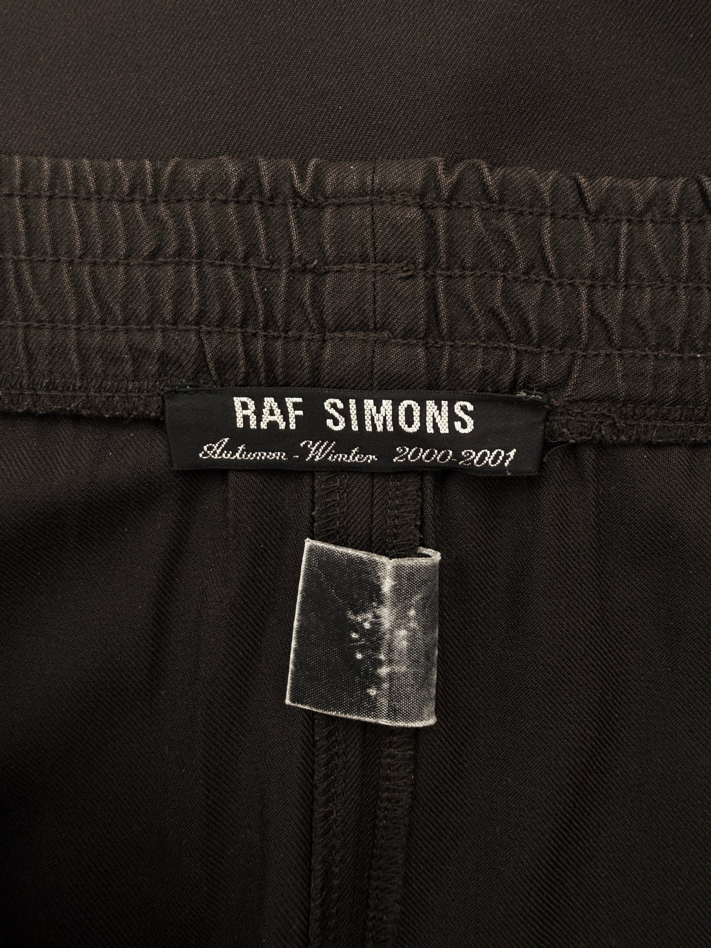 AW00 Raf Simons Confusion Wide Leg Brown Elasticated Sweat Pants