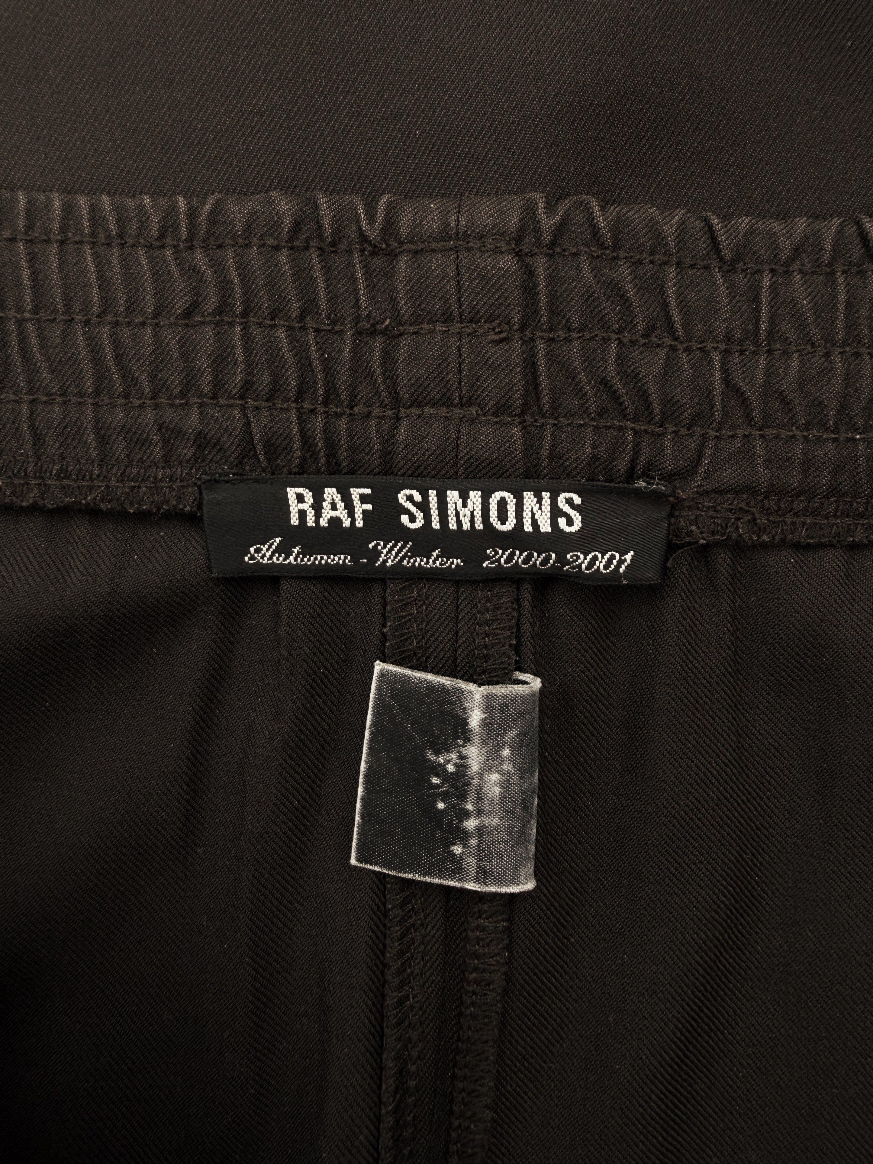 AW00 Raf Simons Confusion Wide Leg Brown Elasticated Sweat Pants