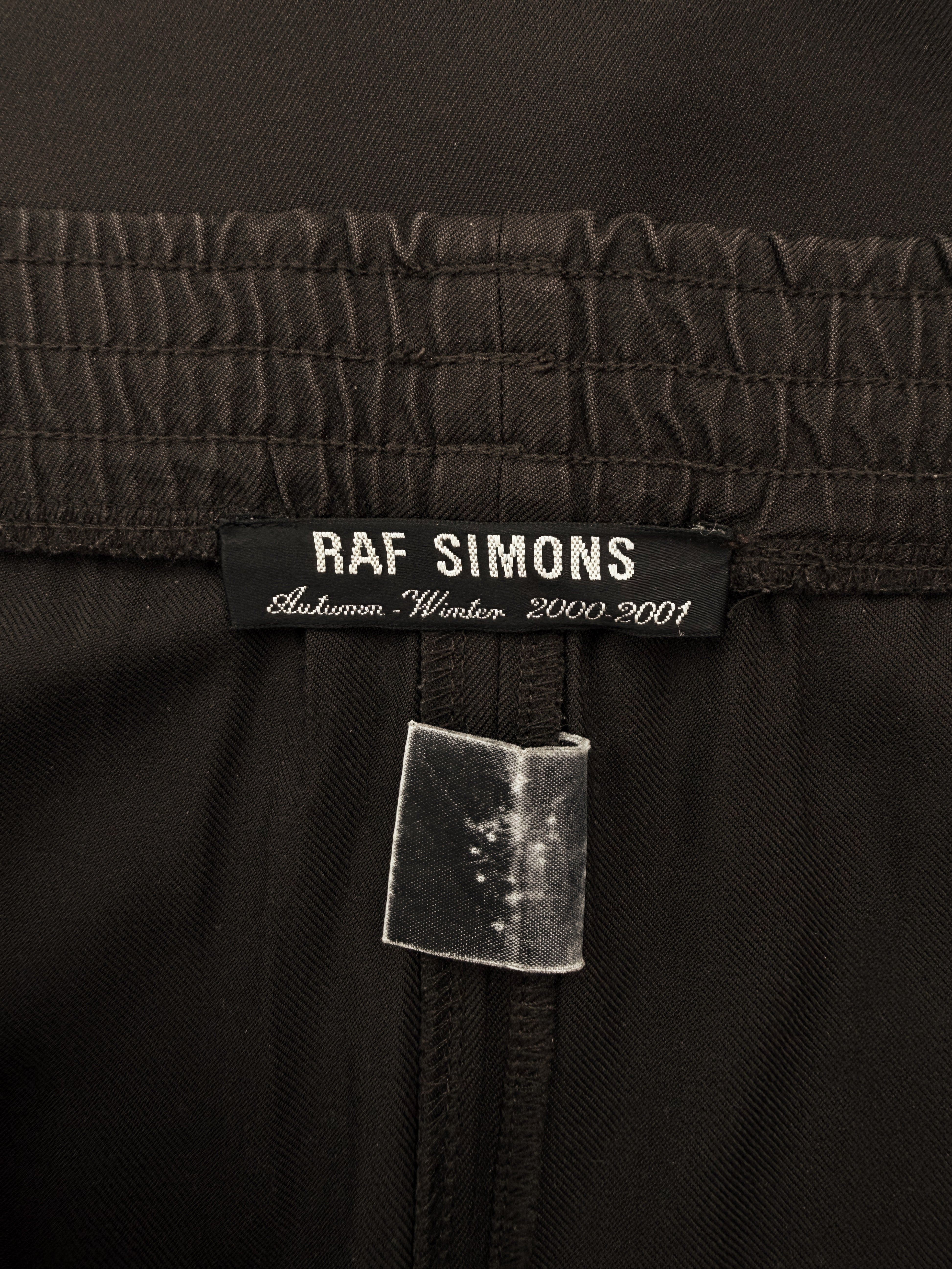 AW00 Raf Simons Confusion Wide Leg Brown Elasticated Sweat Pants
