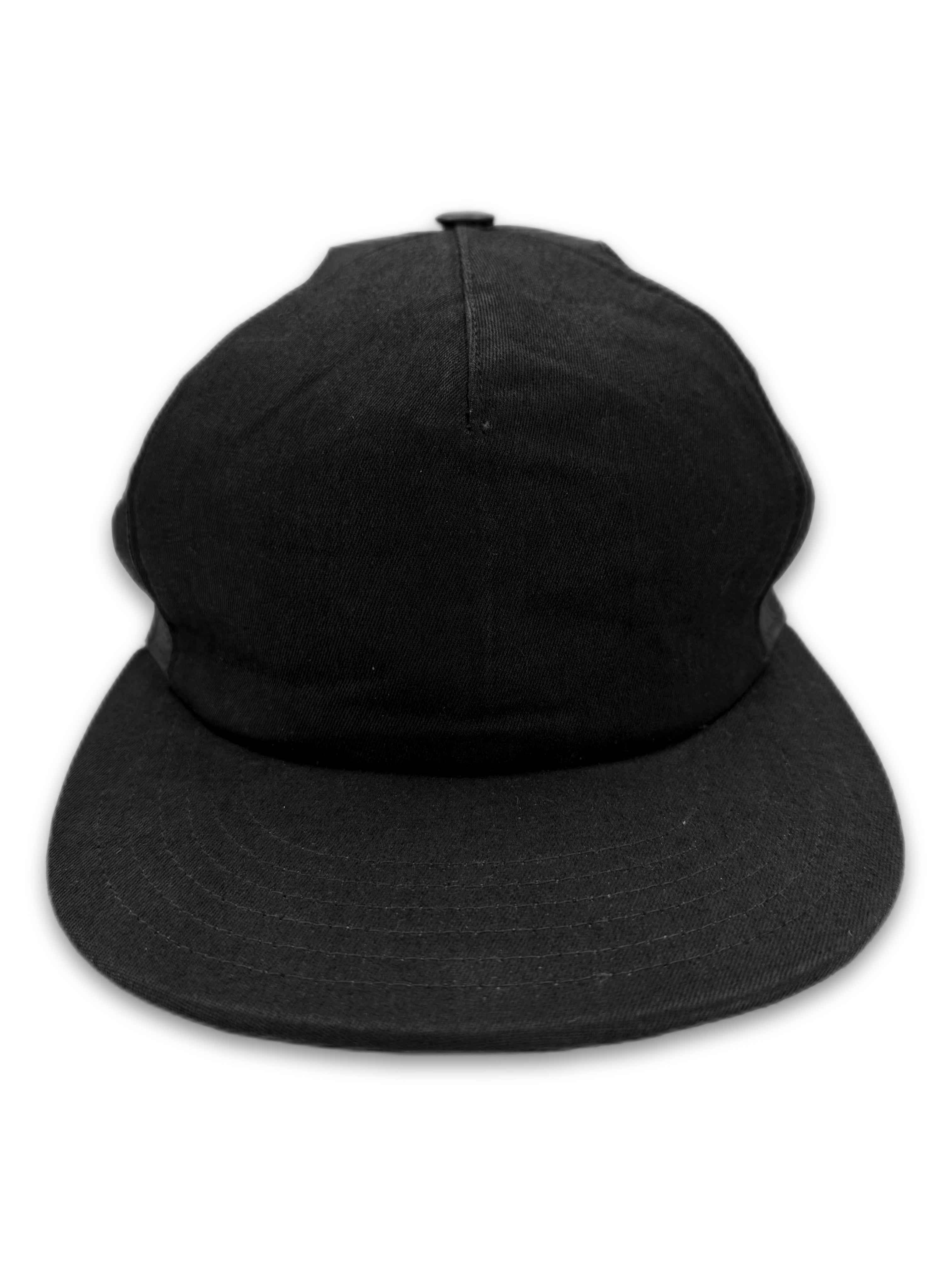 Rick Owens Coated Cotton Leather Strap Cut Out Hat