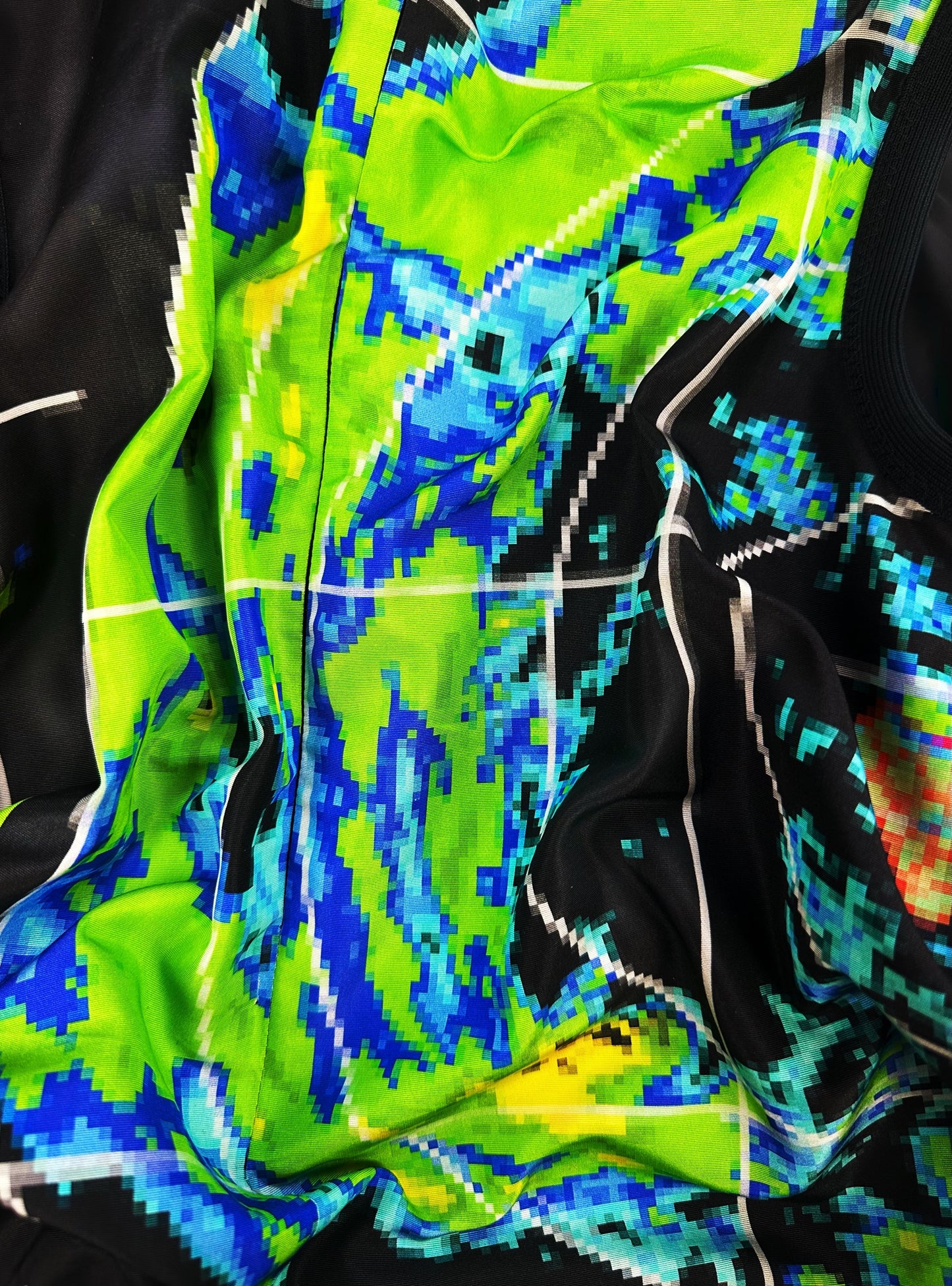 SS17 Prada ‘Radar’ Pixelated Ripstop Graphic Nylon Vest