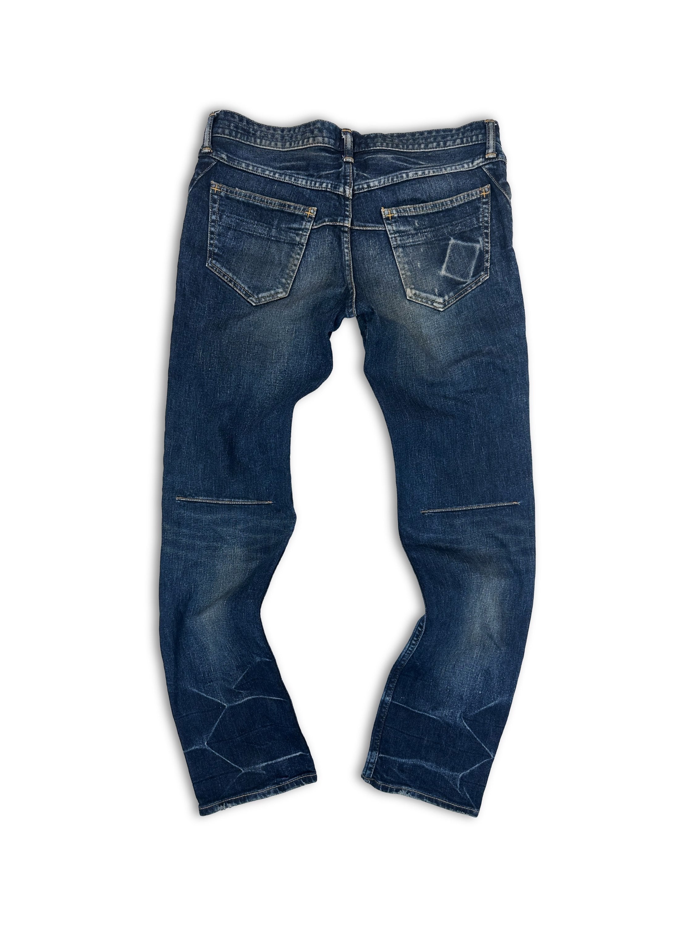 Number (N)ine Blue Wash Darted Distressed Denim