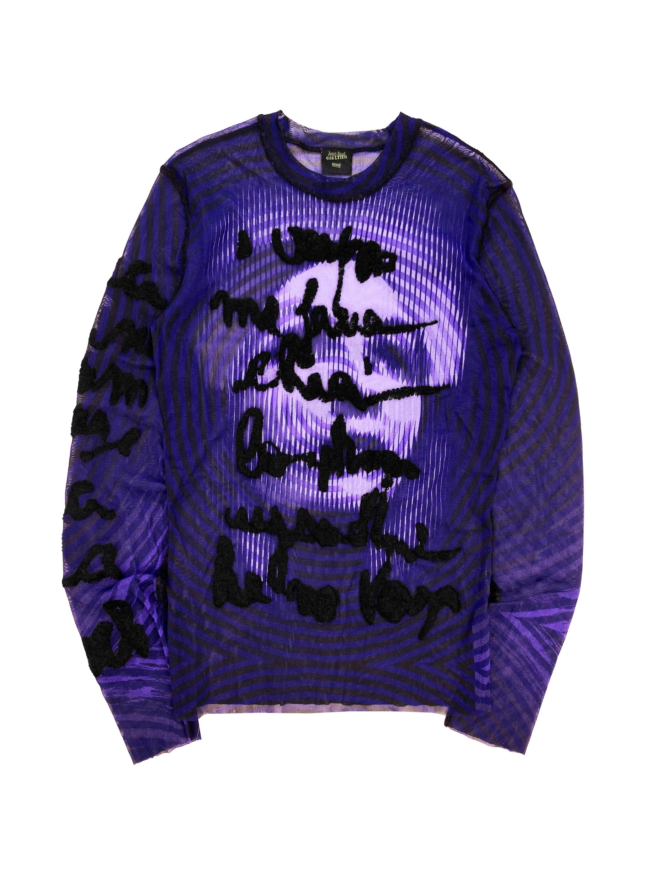 AW01 Jean Paul Gaultier ‘Marlene Dietrich’ Mesh Spiral Longsleeve