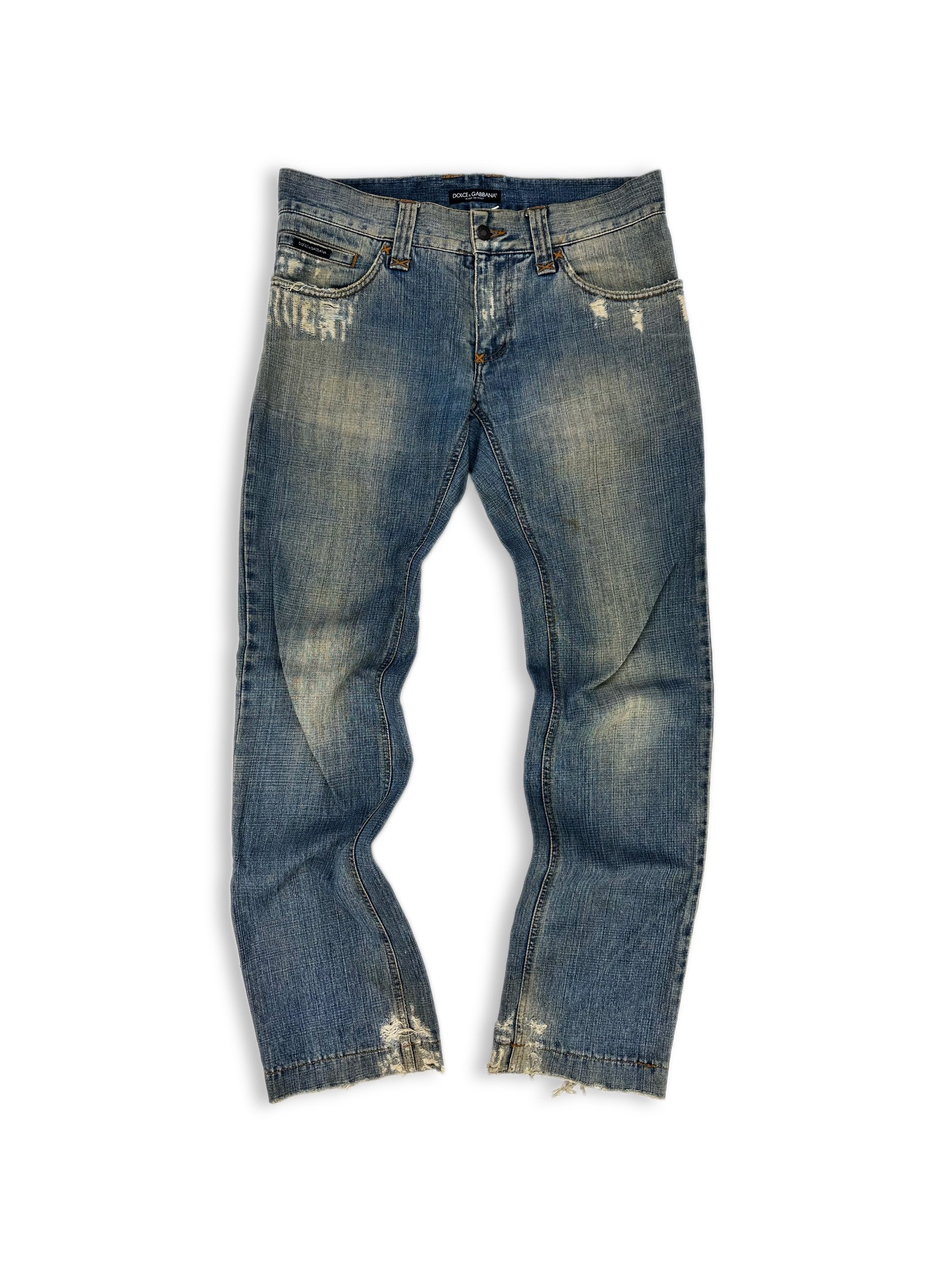 00S DOLCE & GABBANA DIRT WASH DISTRESSED DG DENIM | ArchiveThreads