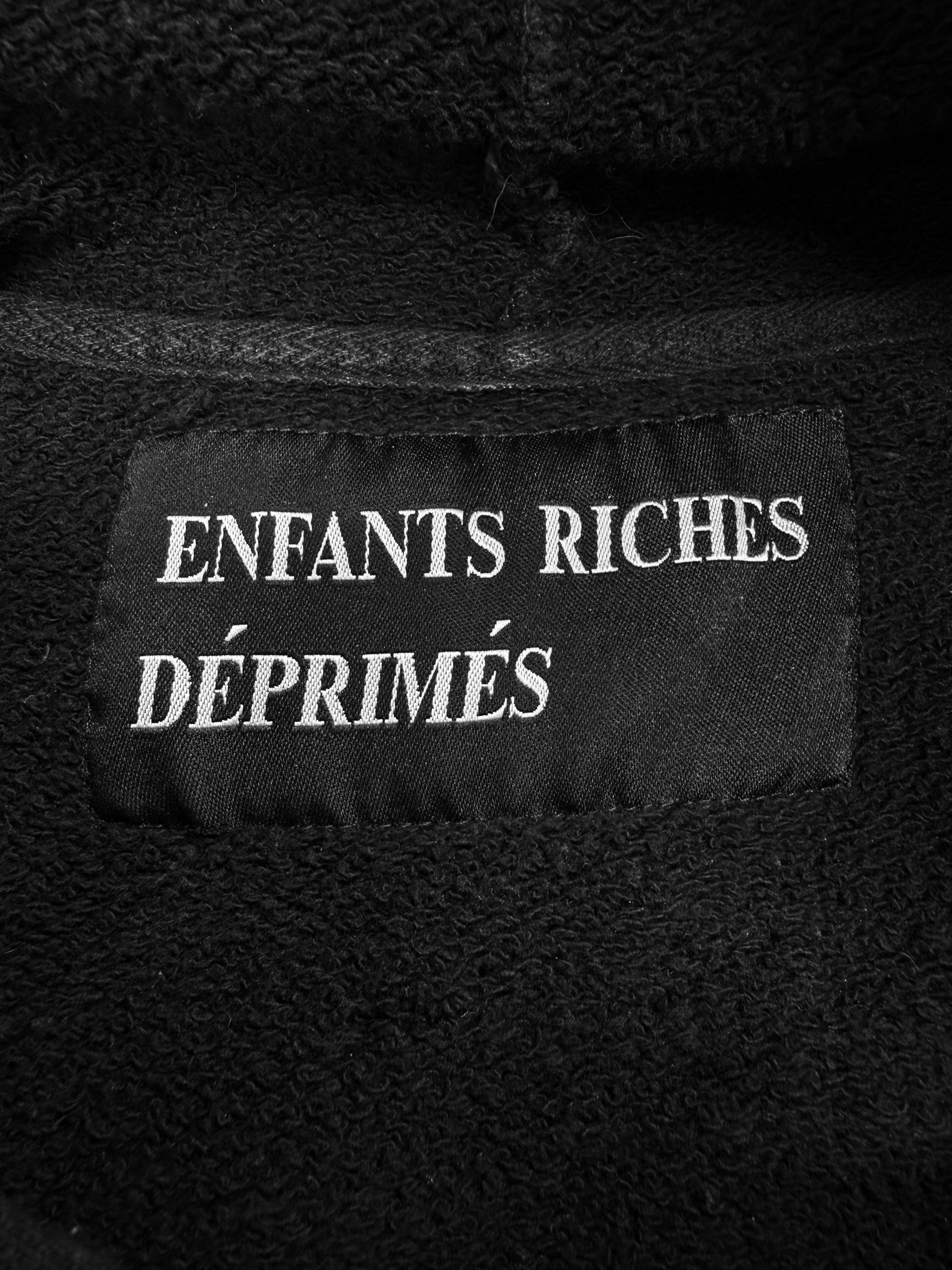 Enfants Riches Deprimes Iron Cross Gun Shot Black Distressed Hoodie