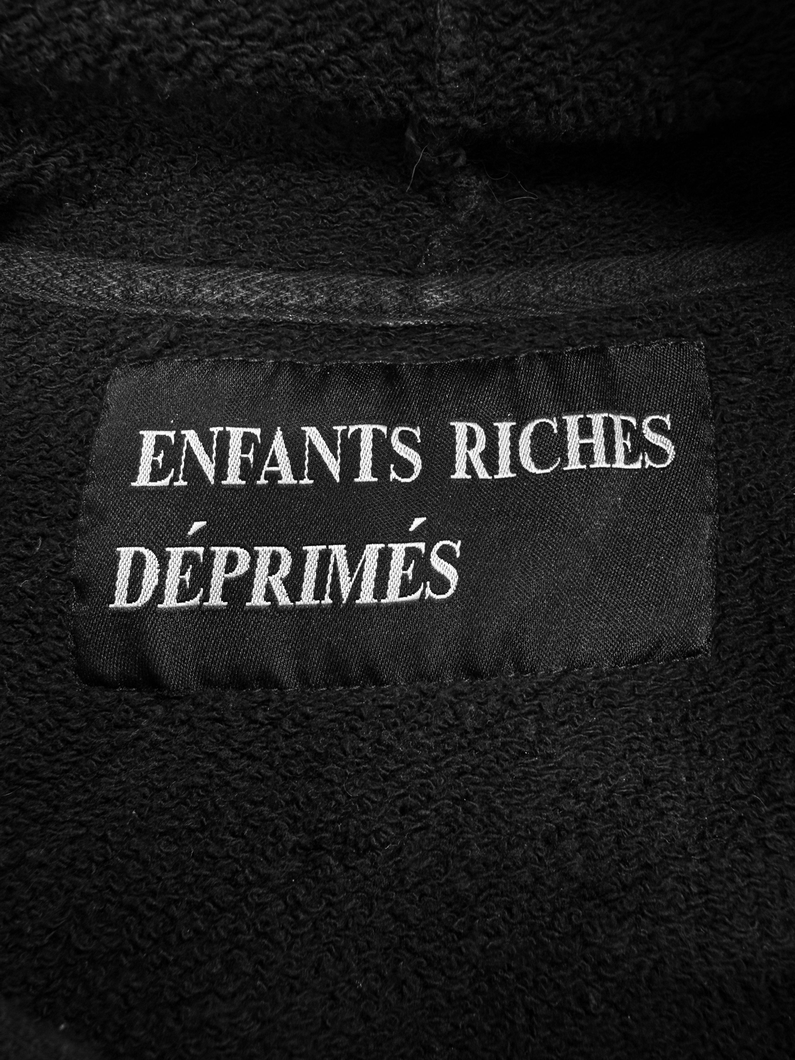 Enfants Riches Deprimes Iron Cross Gun Shot Black Distressed Hoodie