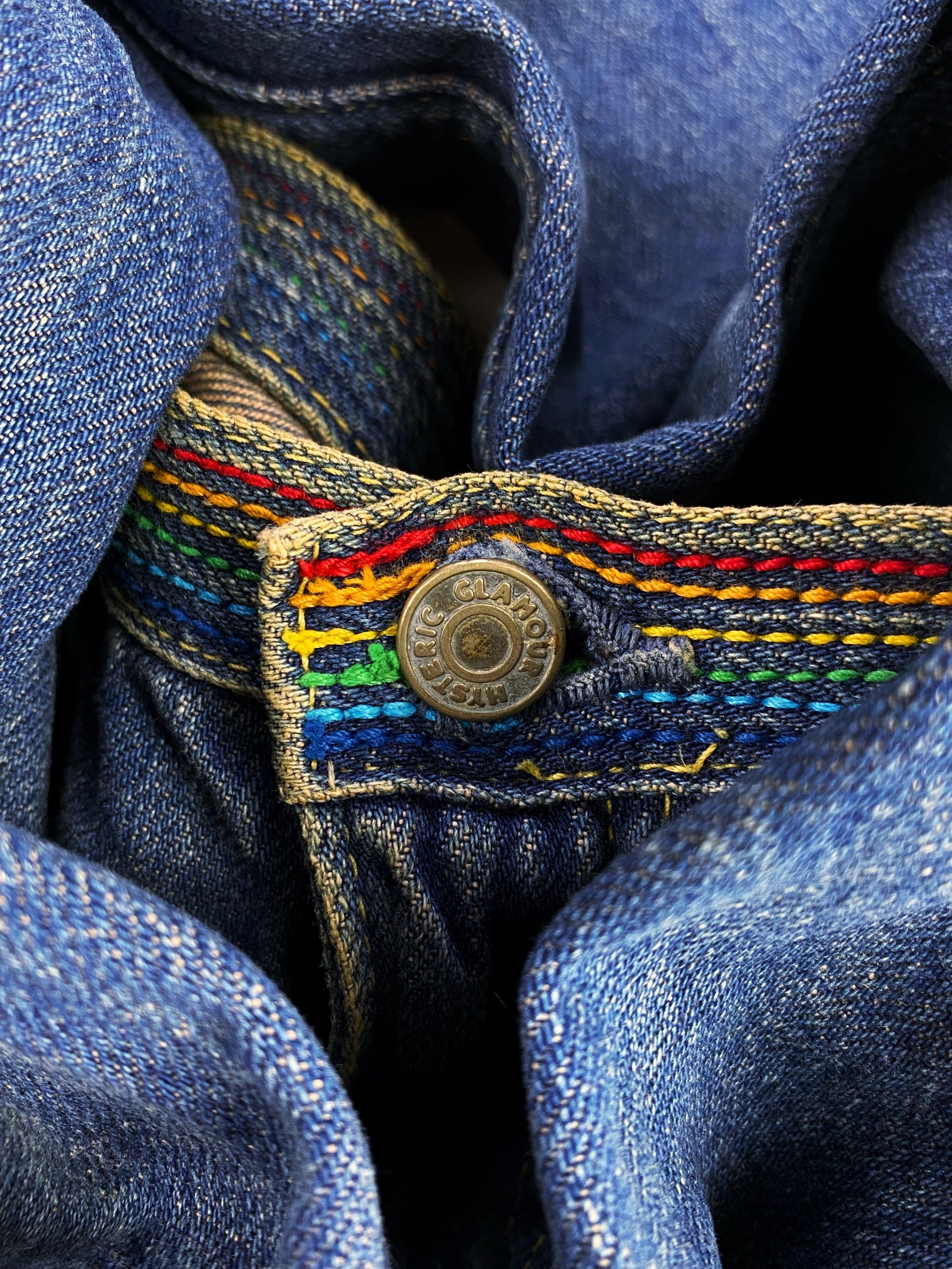 Hysteric Glamour Flared Light Wash Rainbow Denim