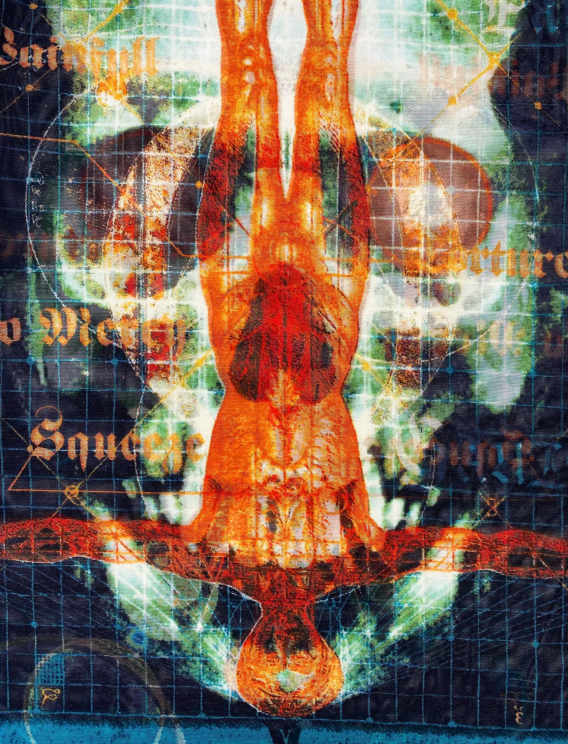 90’s Jean Paul Gaultier X-Ray “De Architectura” Tattoo Mesh Longsleeve