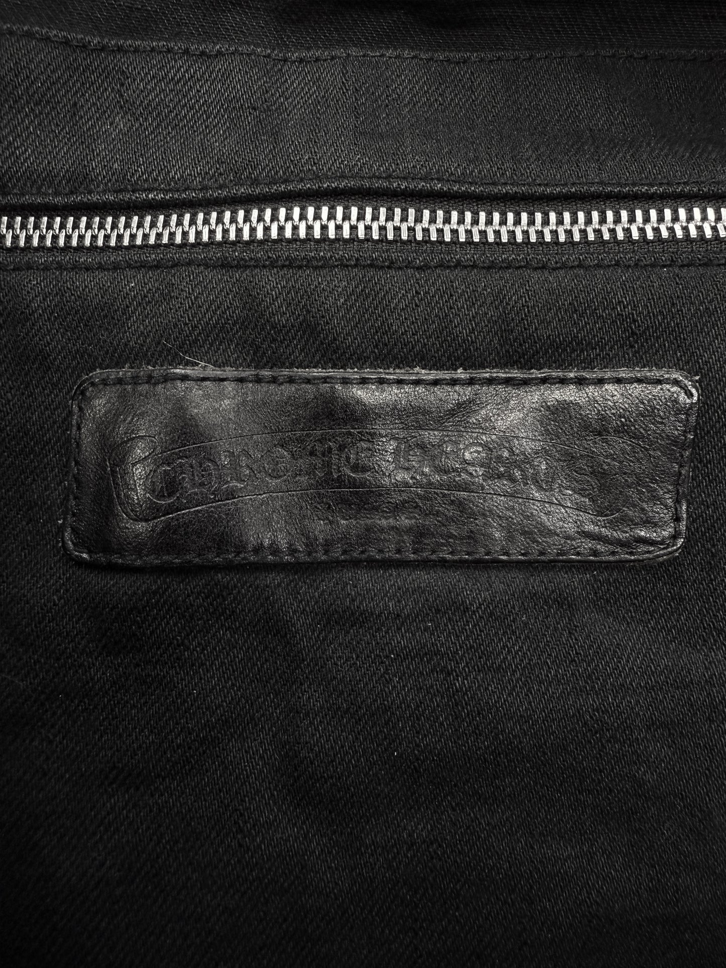 Chrome Hearts x Matty Boy Leather Striped Heart Patch Shoulder Bag