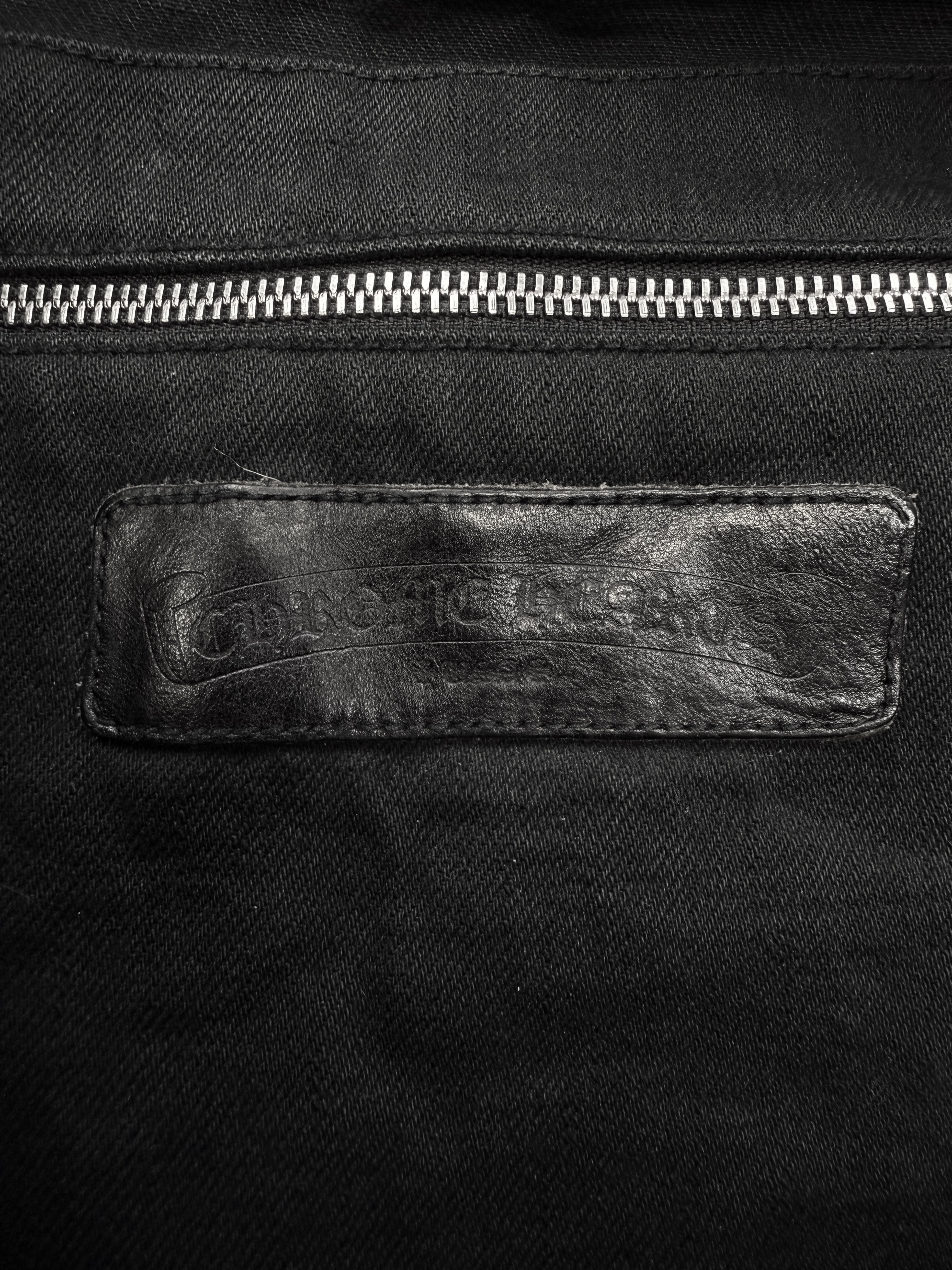 Chrome Hearts x Matty Boy Leather Striped Heart Patch Shoulder Bag