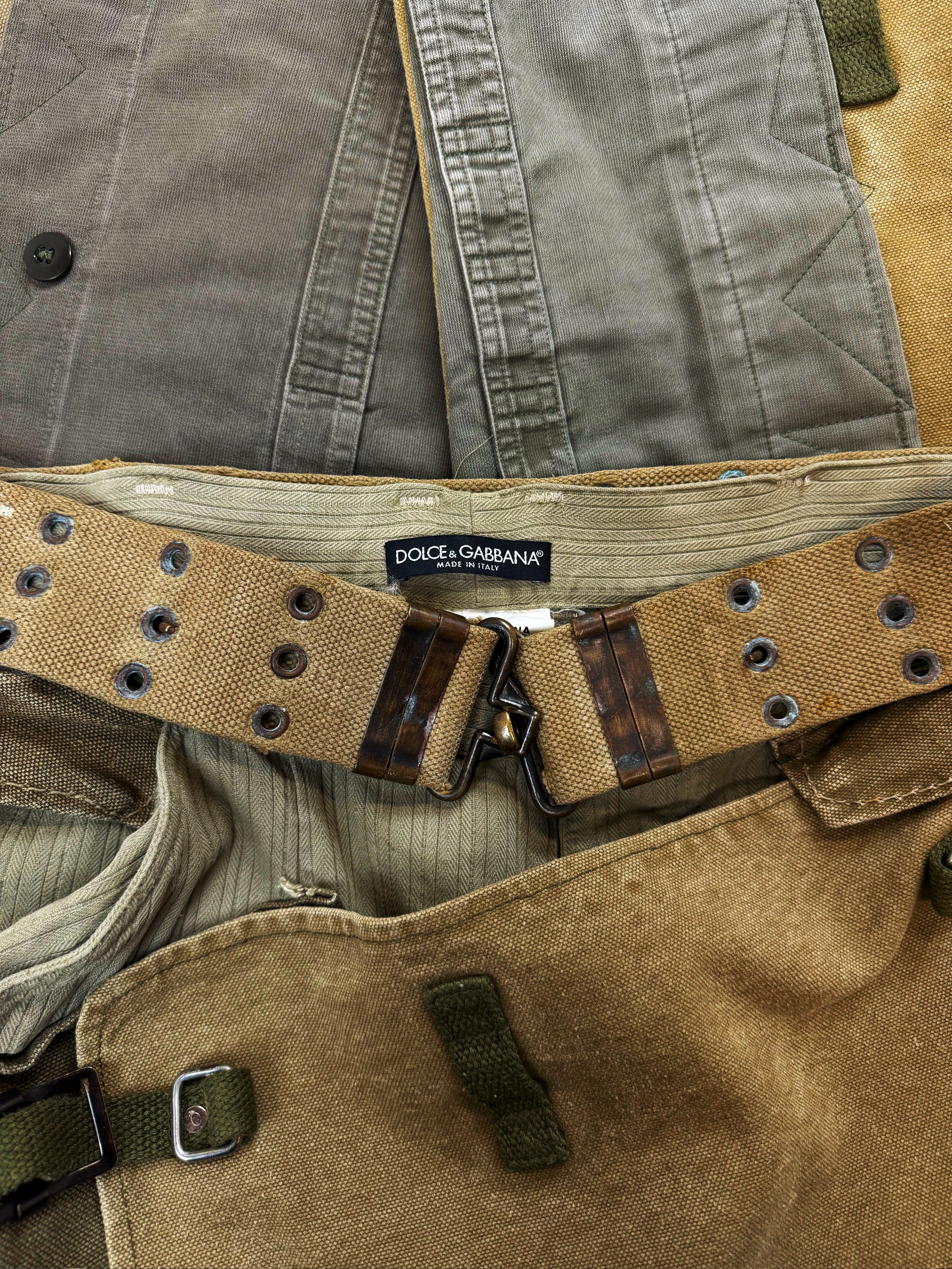 AW03 Dolce &amp; Gabbana Reconstructed Military Hybrid Cargo Pants