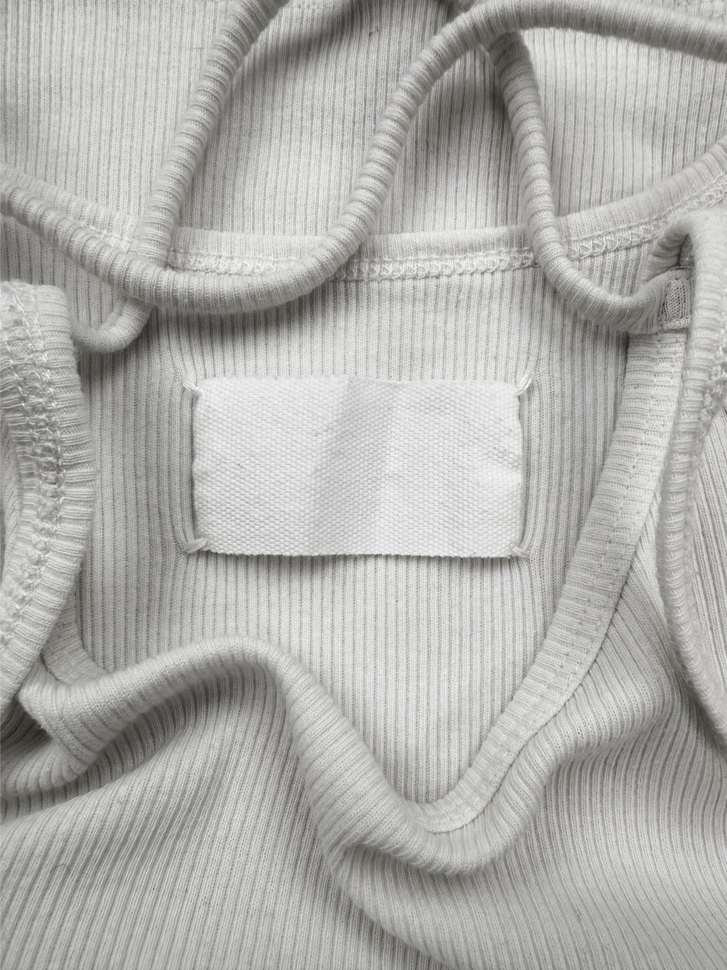 AW02 Maison Margiela Quad-String White Ribbed Tank Top