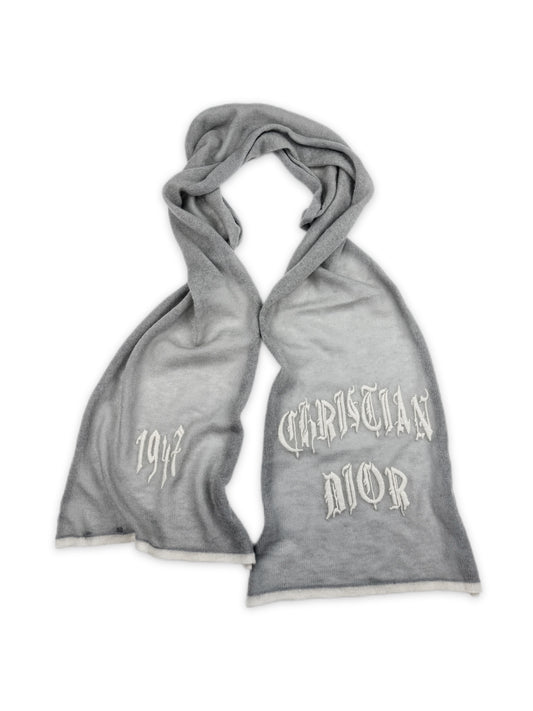 SS02 Dior ‘Christian Dior’ Gothic 1947 Mohair Grey Scarf