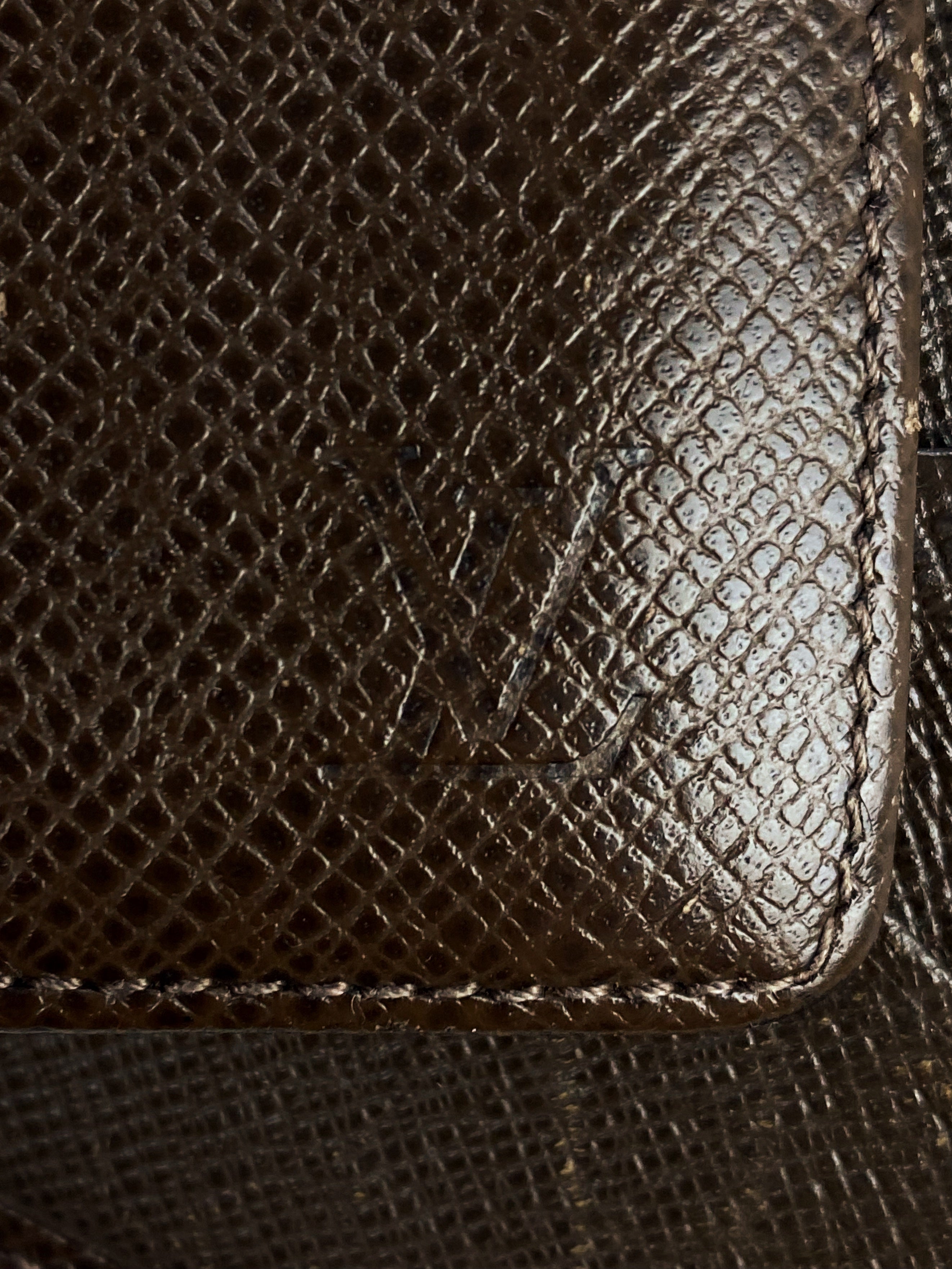 Louis Vuitton Epi Embossed Logo Brown Bifold Wallet