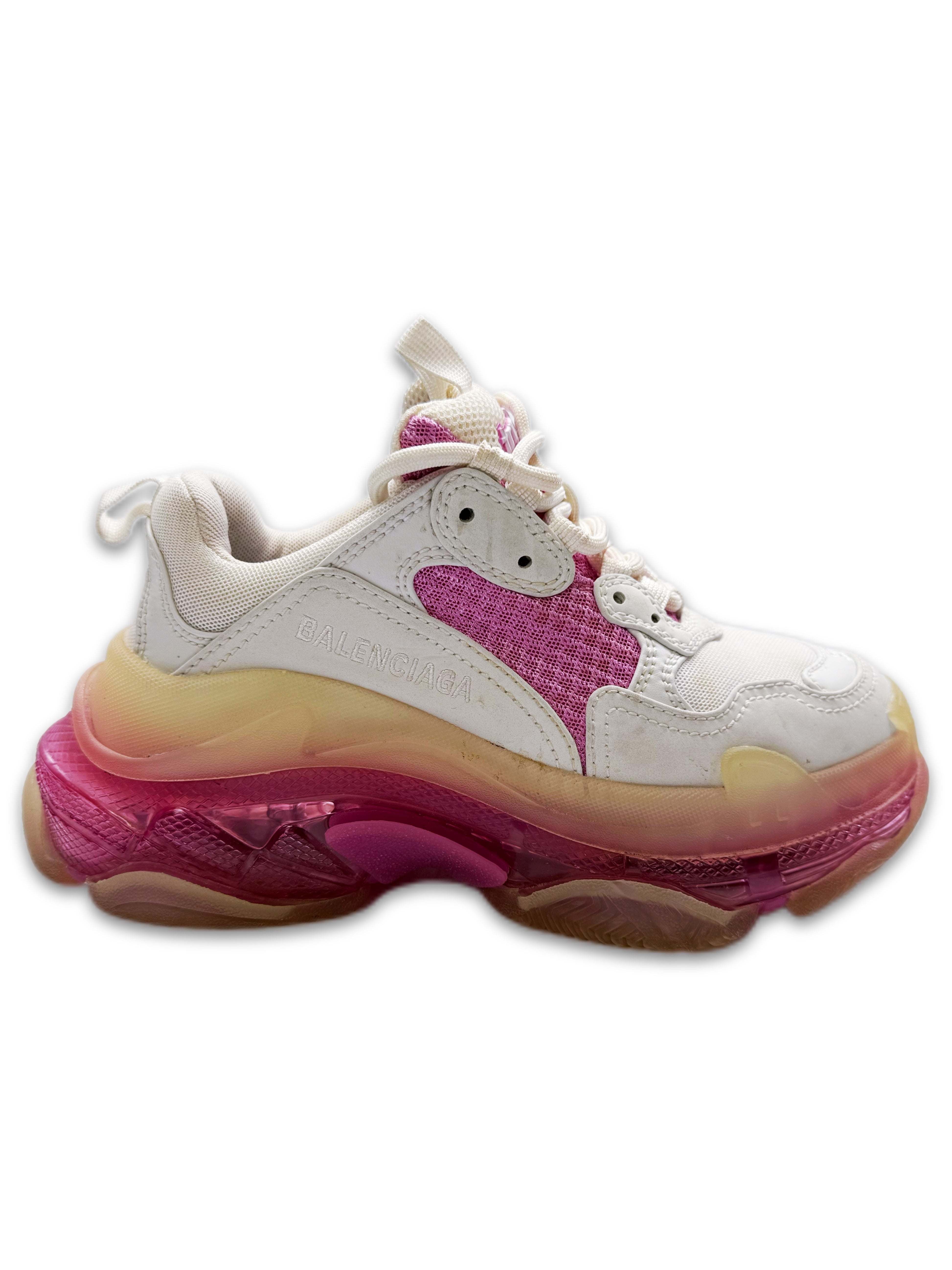 Balenciaga ‘Triple S’ Baby Pink Platform Chunky Sneakers