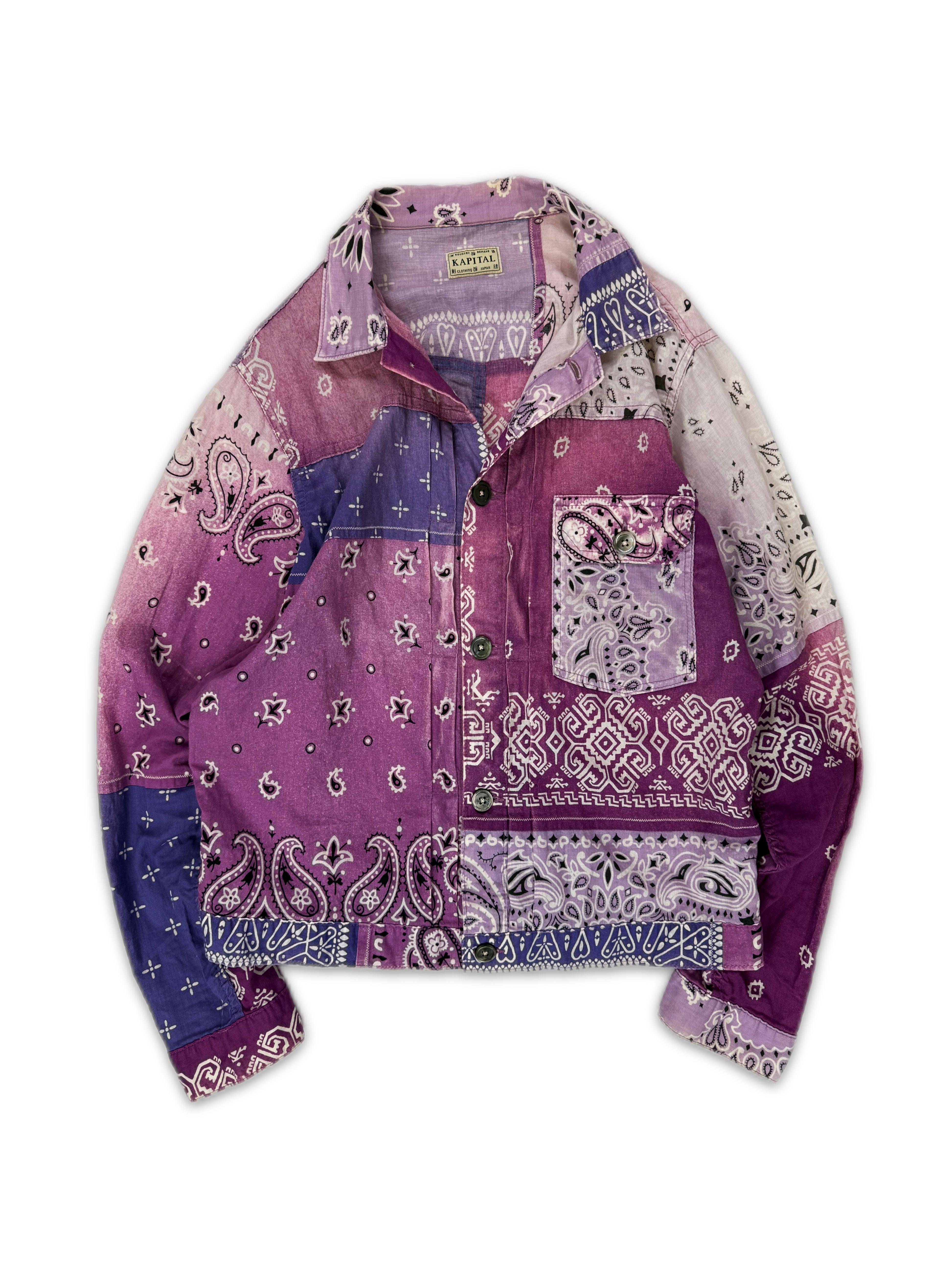 Kapital Purple ‘Bandana’ Paisley Reworked Button Up Jacket
