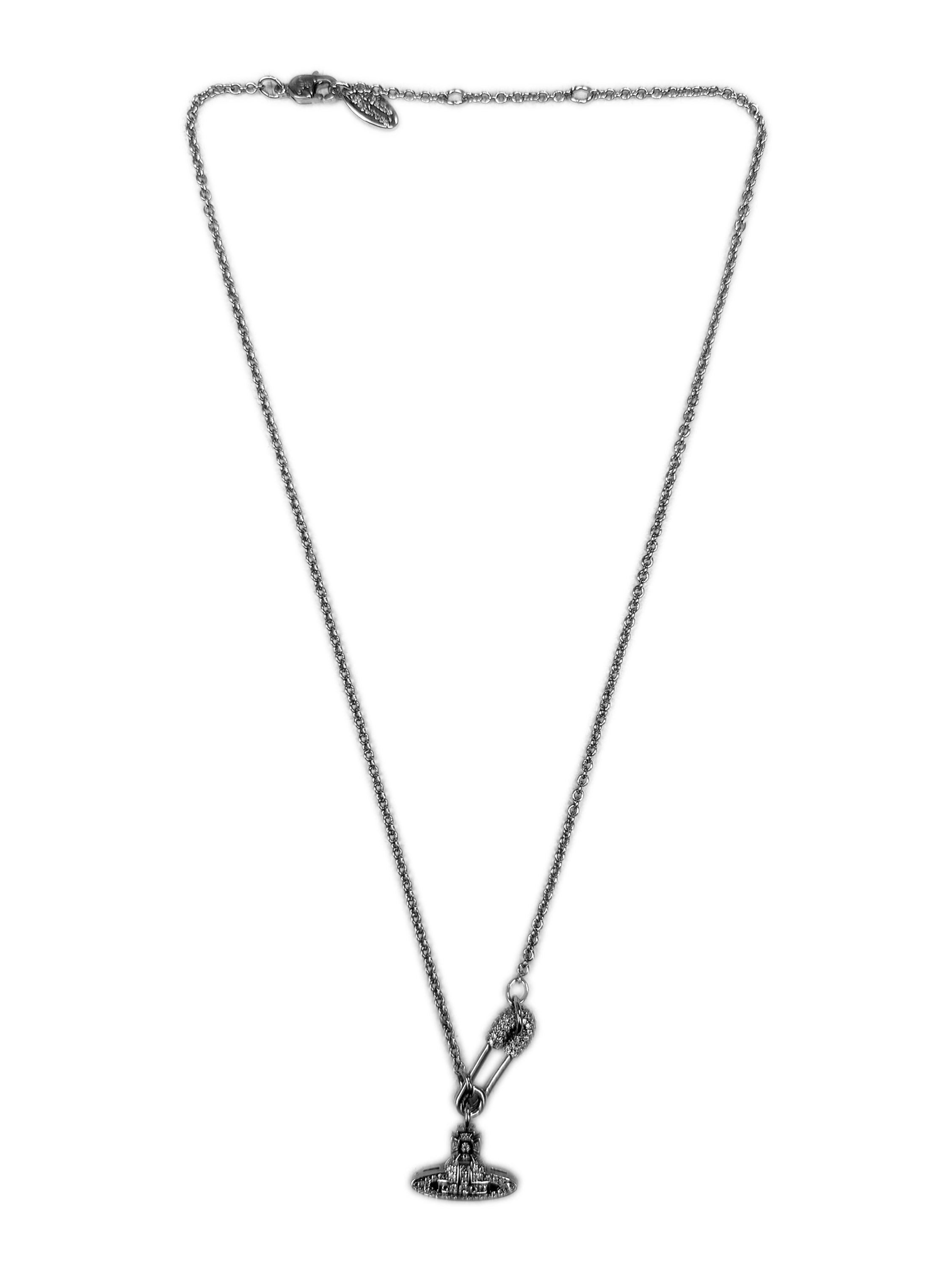 Vivienne Westwood Silver ‘Orb’ Swarovski Crystal Necklace