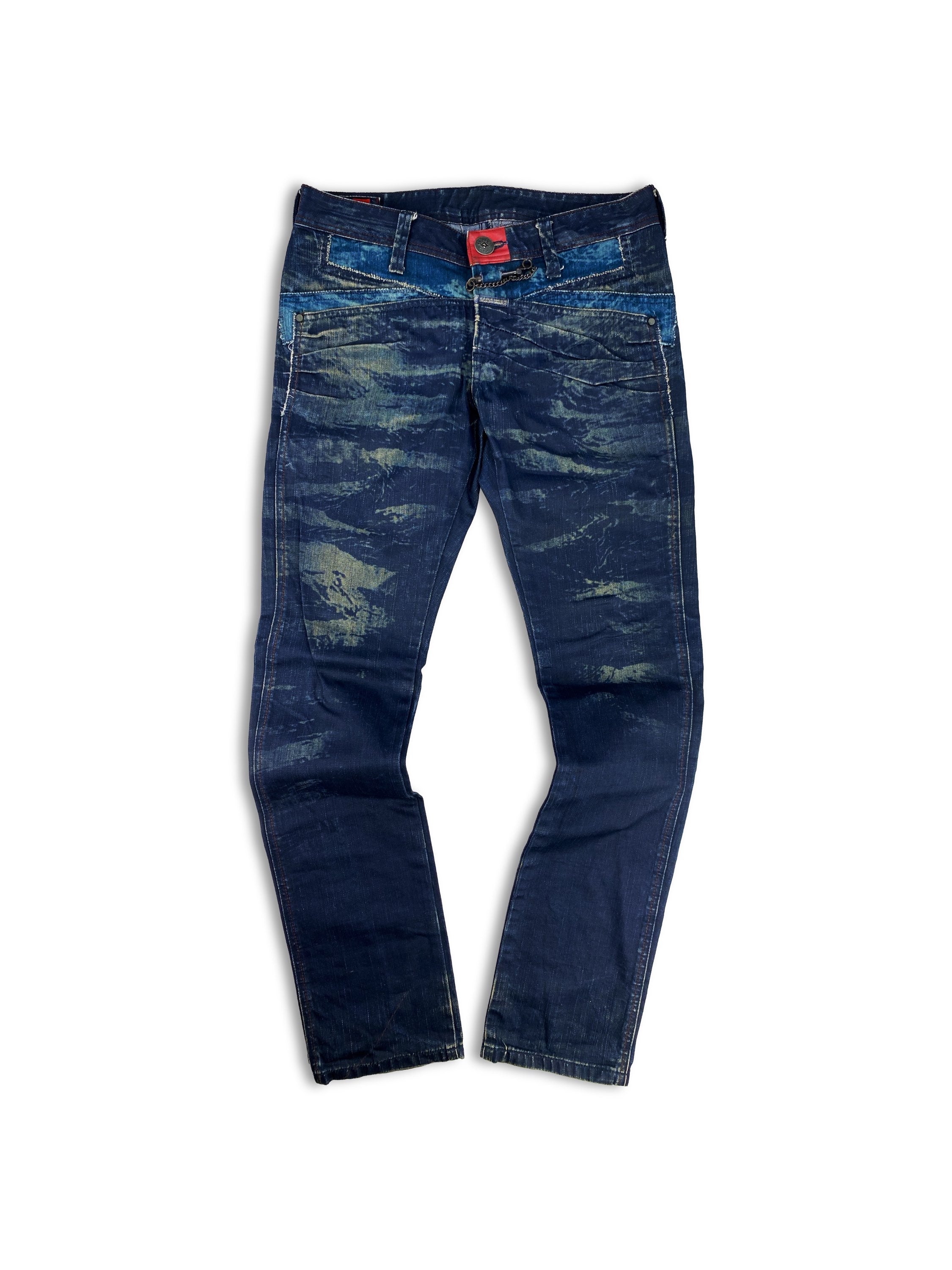 00s Marithe Francois Girbaud ‘Pierced’ Reinforced Wash Denim