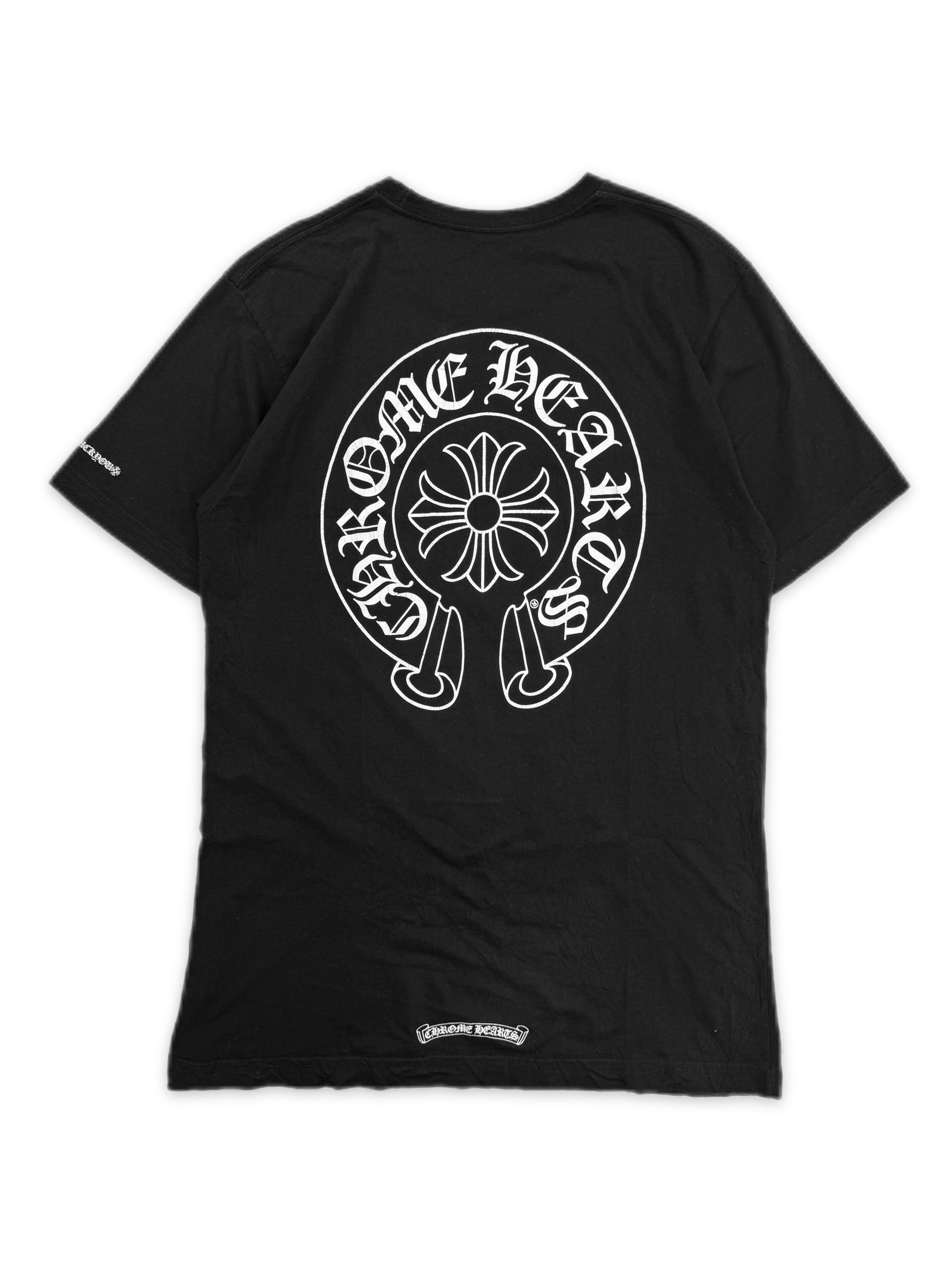 Chrome Hearts Horseshoe Logo Black Graphic T-Shirt