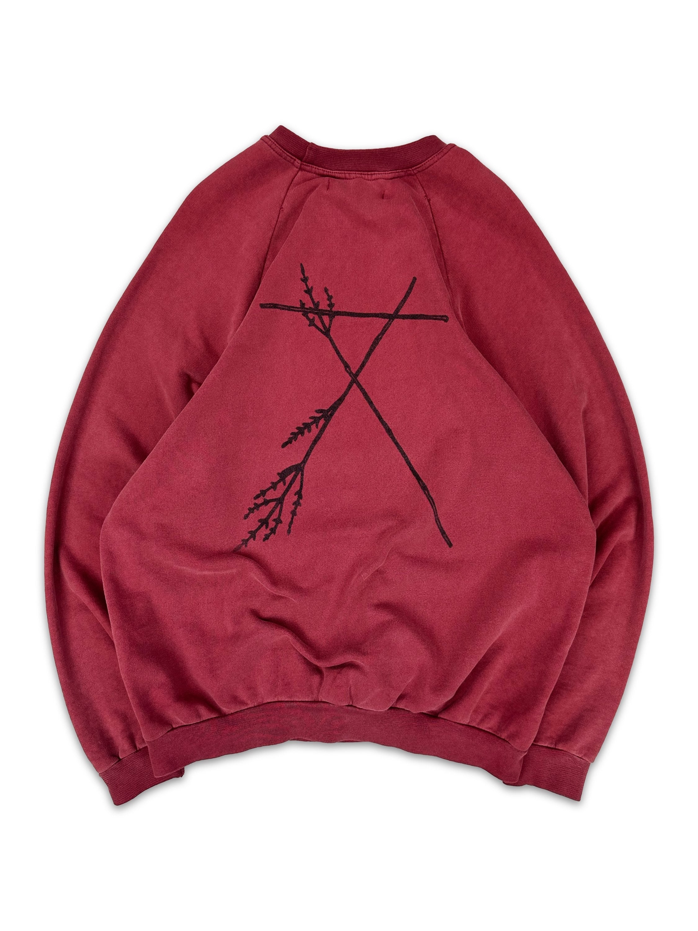 AW02 Raf Simons Virginia Creeper ‘Roots’ Graphic Red Crewneck