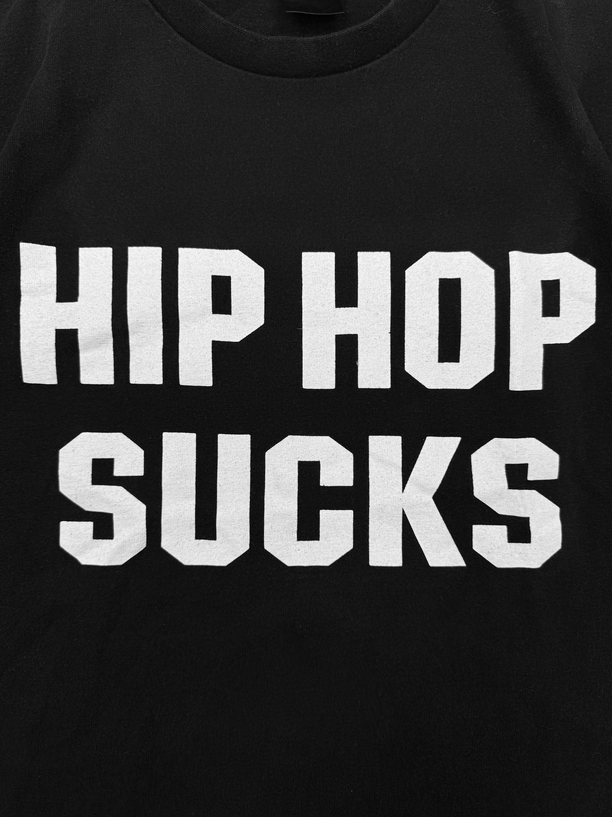 00s Number (N)ine ‘Hip Hop Sucks’ Black Slogan T-Shirt