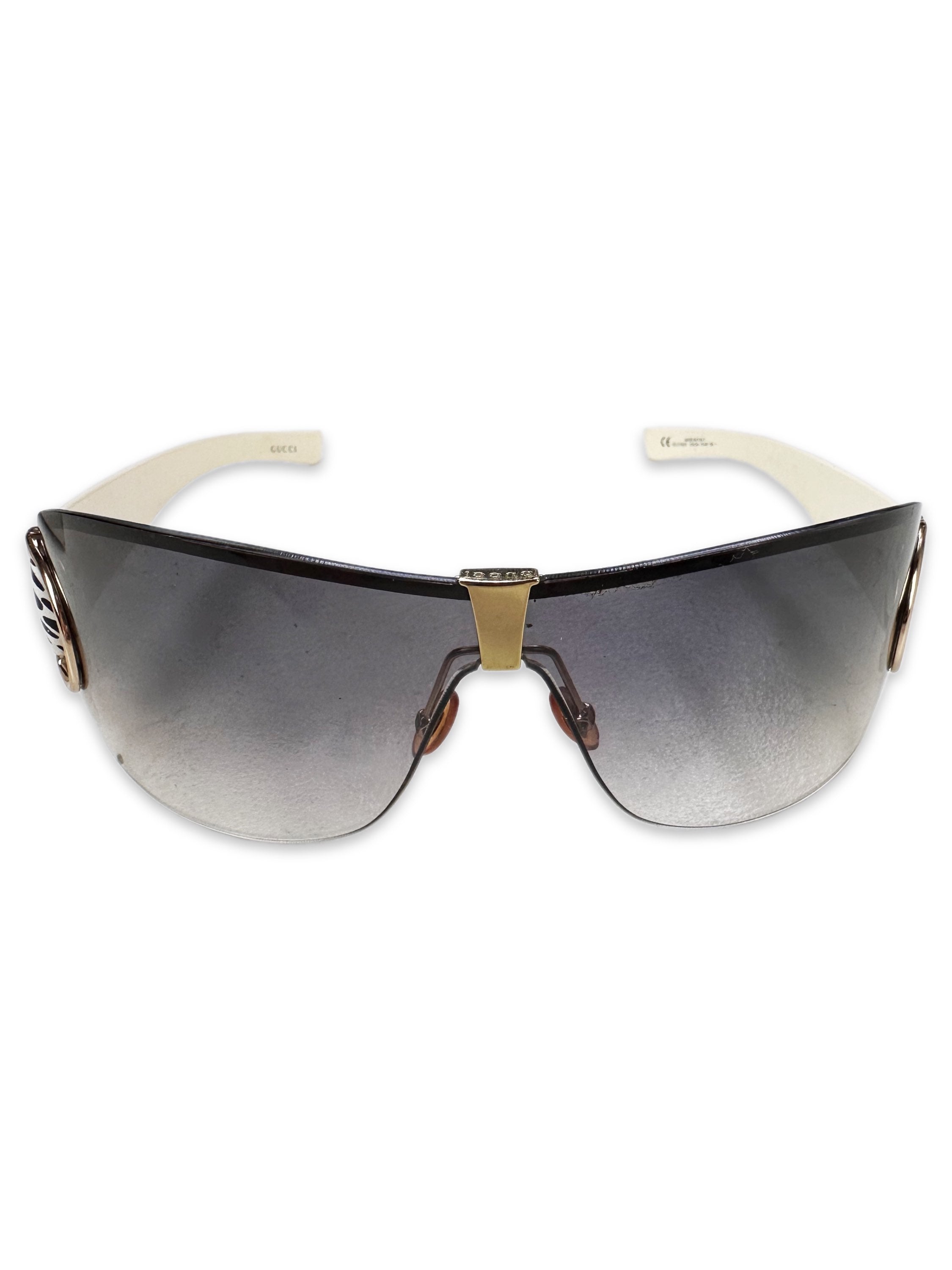 00s Gucci Horsebit Gradient Zebra Stripe Sunglasses