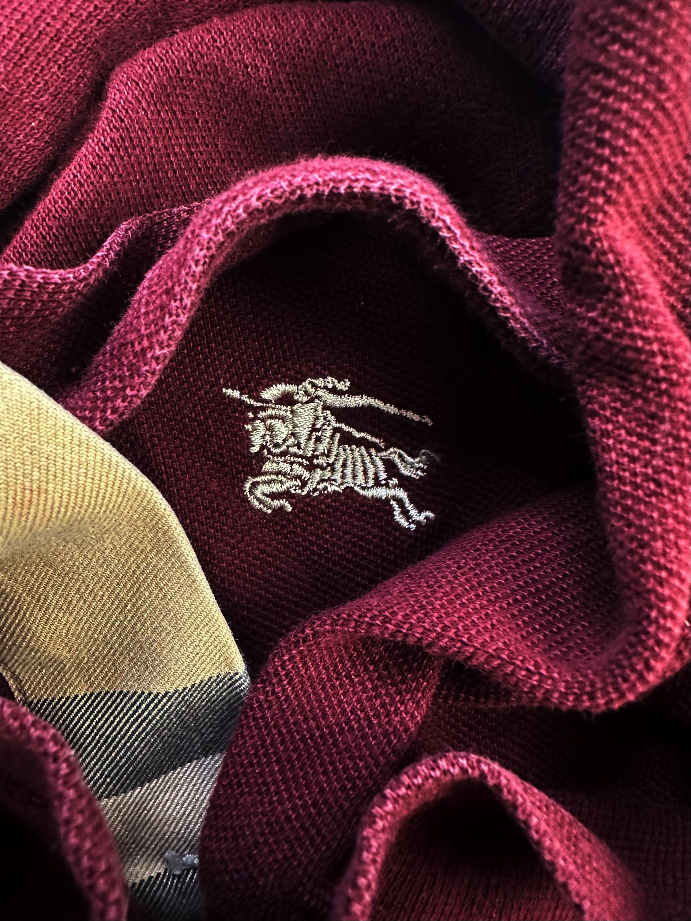 Burberry Brit Emboridered Novacheck Collared Polo