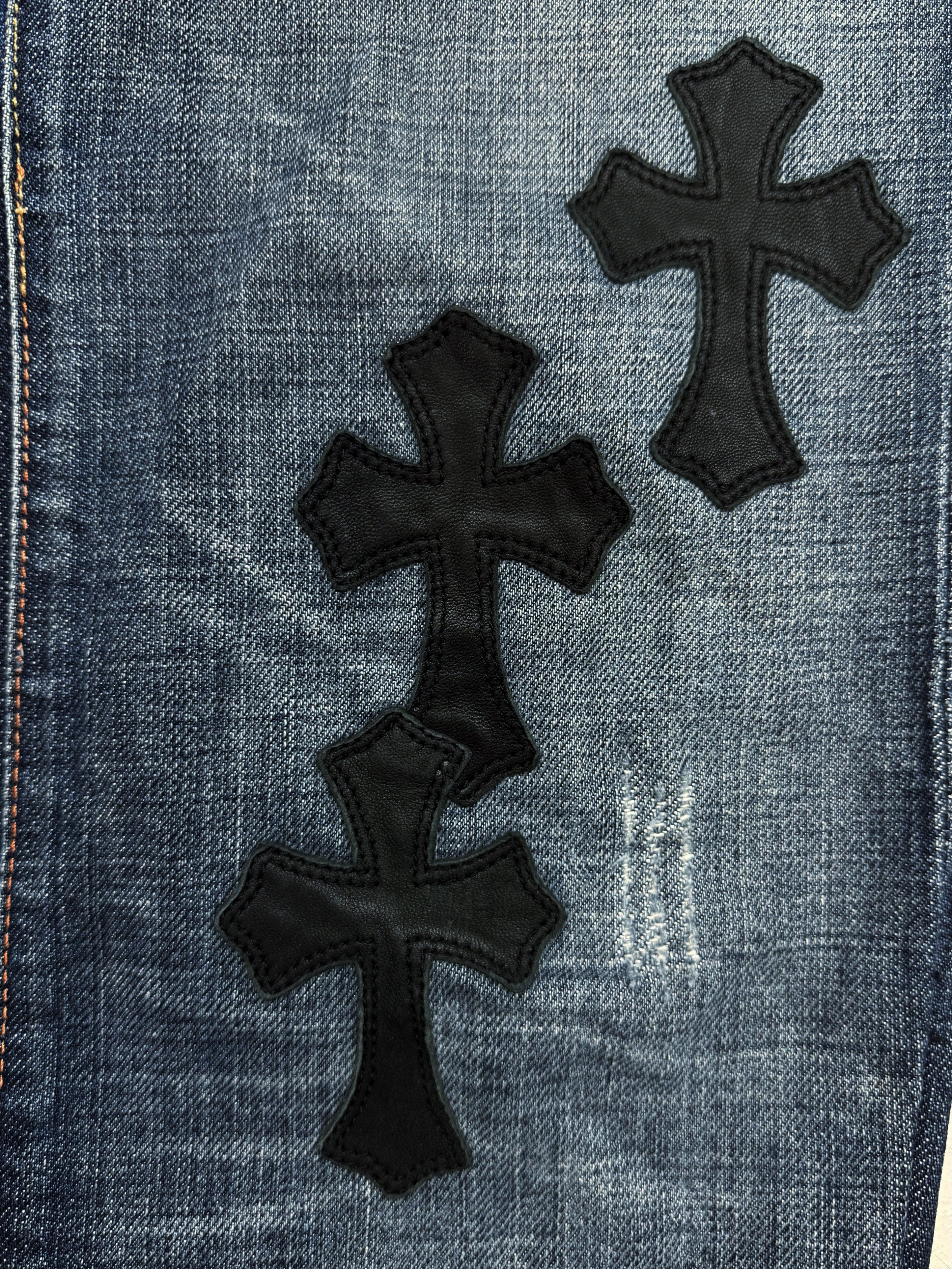 Chrome Hearts 7 For All Man Kind 23 Cross Patch 1/1 Custom Denim